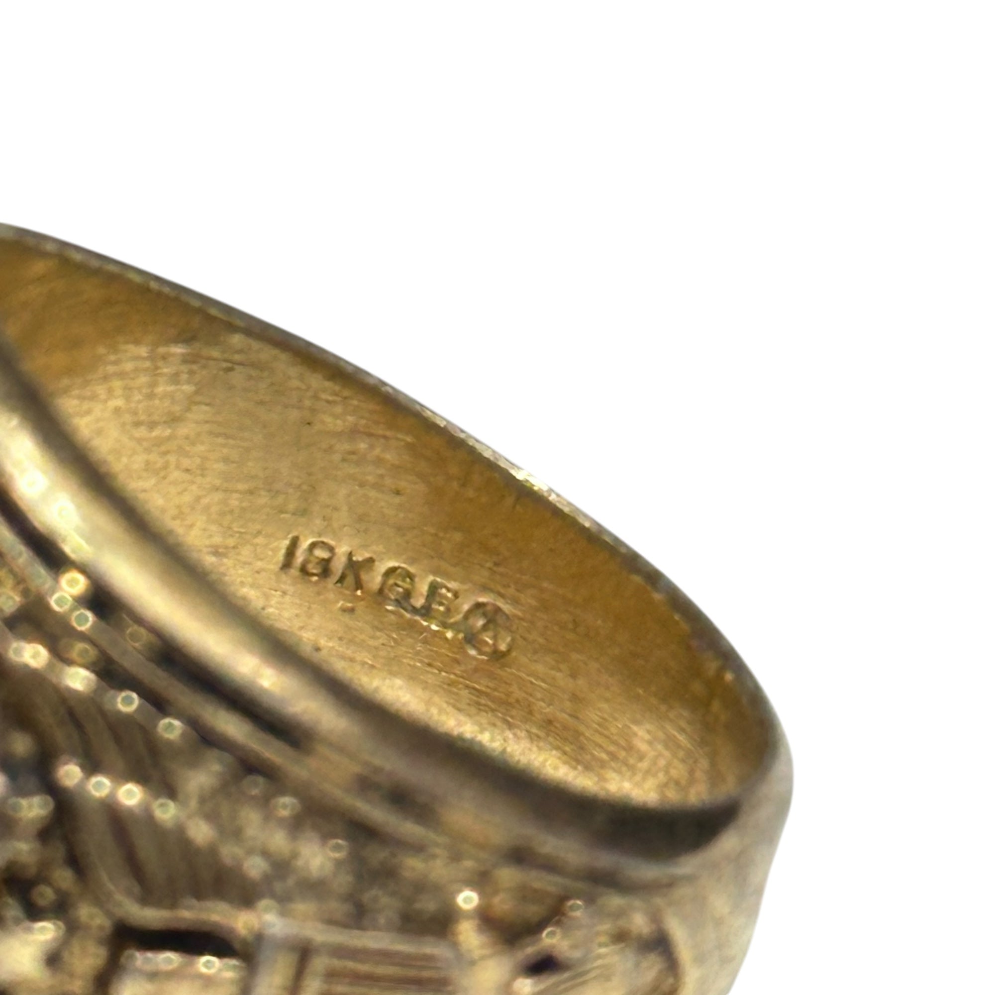 US NAVY(アメリカ海軍) 1970's~1980's 18KGE USN Calss Ring カレッジ リング 20号 ゴールド 70年代~80年代 ヴィンテージ アメリカ海兵隊