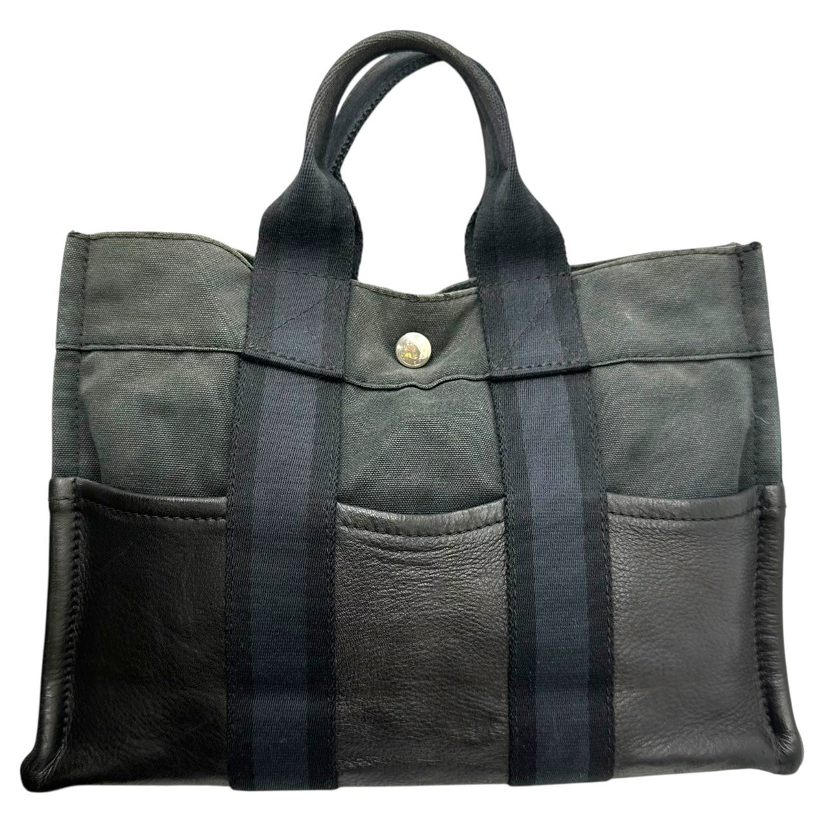HERMES フールトゥ PM トートバッグ ブラック ネイビー 希少 美品 