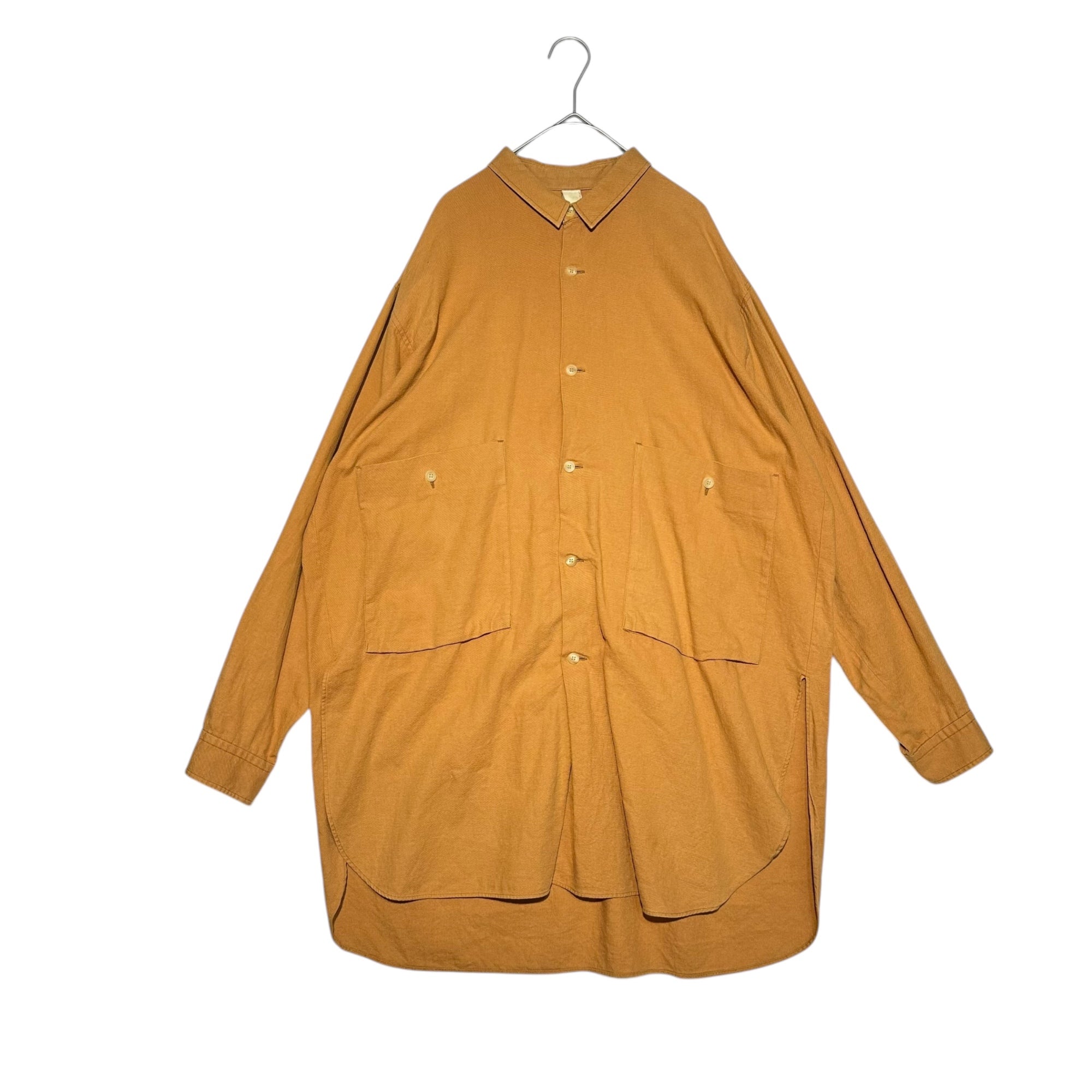 Edwina Horl(エドウィナホール) pullover long shirt プルオーバー ロング シャツ M オレンジ