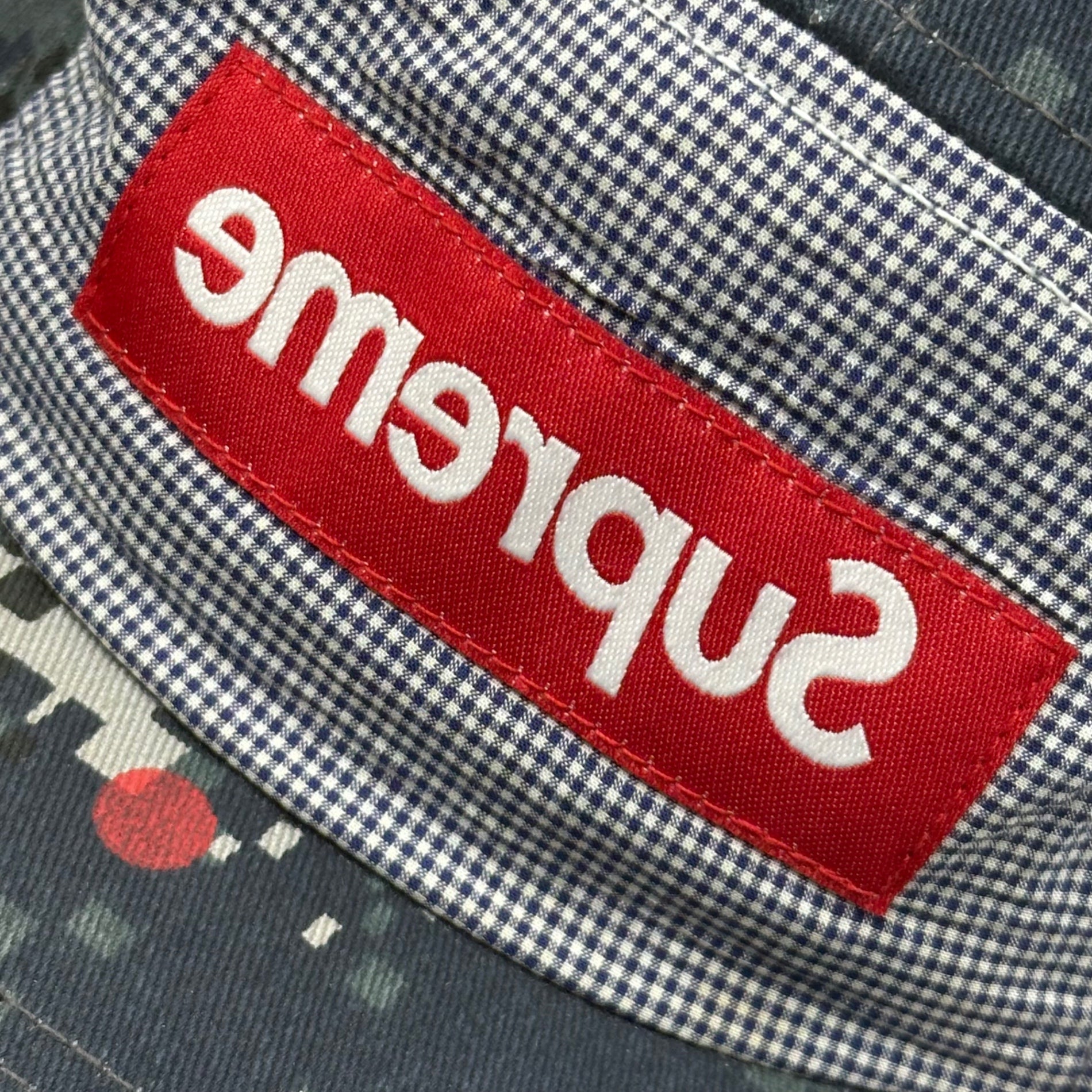 SUPREME × COMME des GARCONS SHIRT(シュプリーム × コムデギャルソンシャツ) 13SS Comme des Garcons SHIRT Camp Cap コムデギャルソンシャツ キャンプ キャップ デジカモ ネイビー×レッド