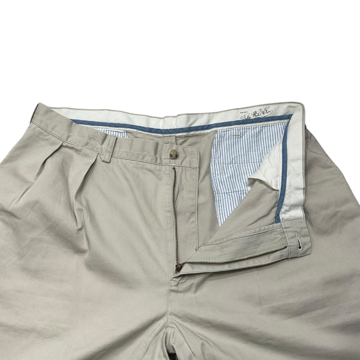 POLO RALPH LAUREN(ポロラルフローレン) W-pleated chino trousers 2タック チノ トラウザー W38 ベージュ パンツ ポロチノ