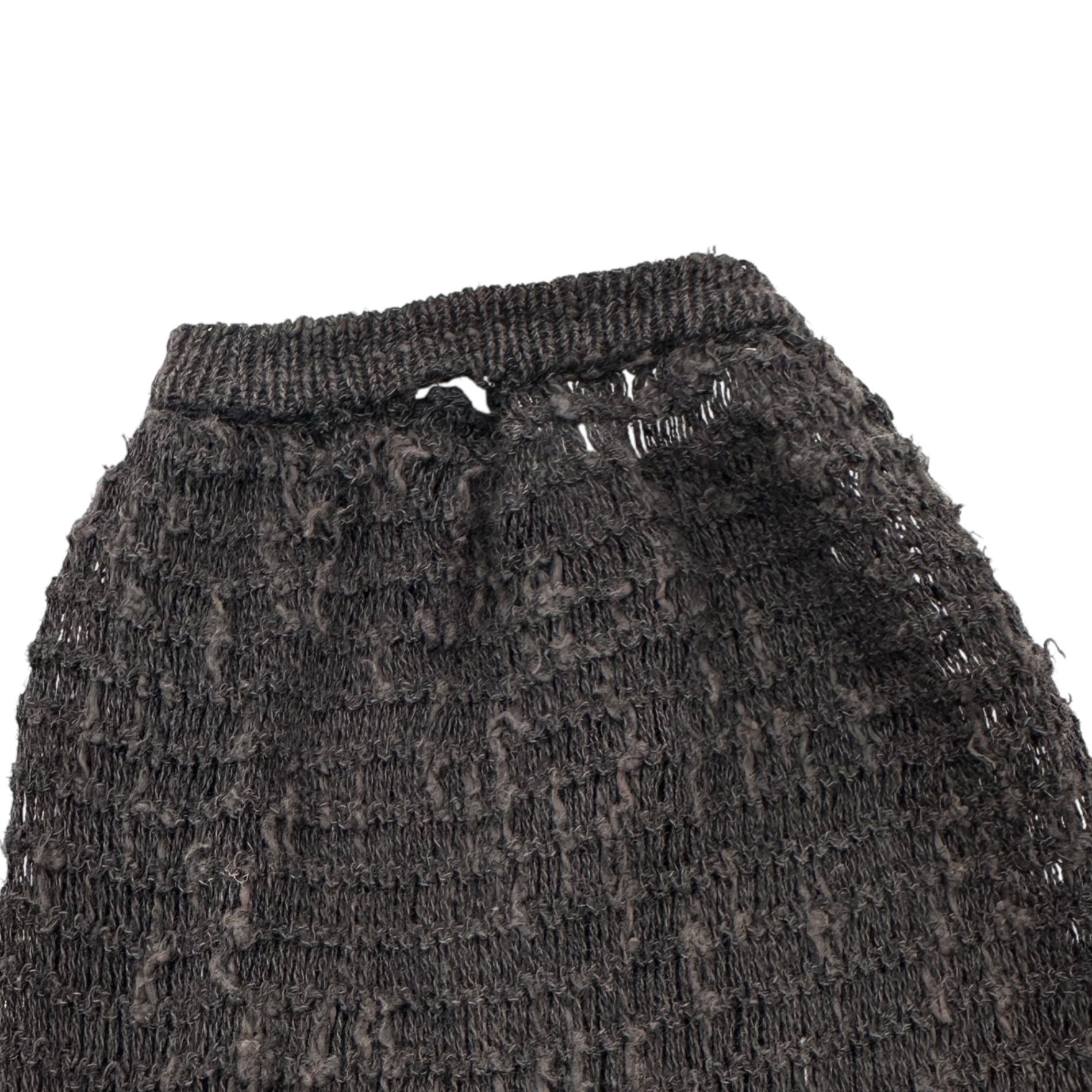 ISSEY MIYAKE(イッセイミヤケ) 70’S Linen blend cotton rayon knit pullover 70年代 リネン混 コットン レーヨン ニット プルオーバー ALL STYLEタグ FREE ブラウン 本人期 稀少品 アーカイヴ