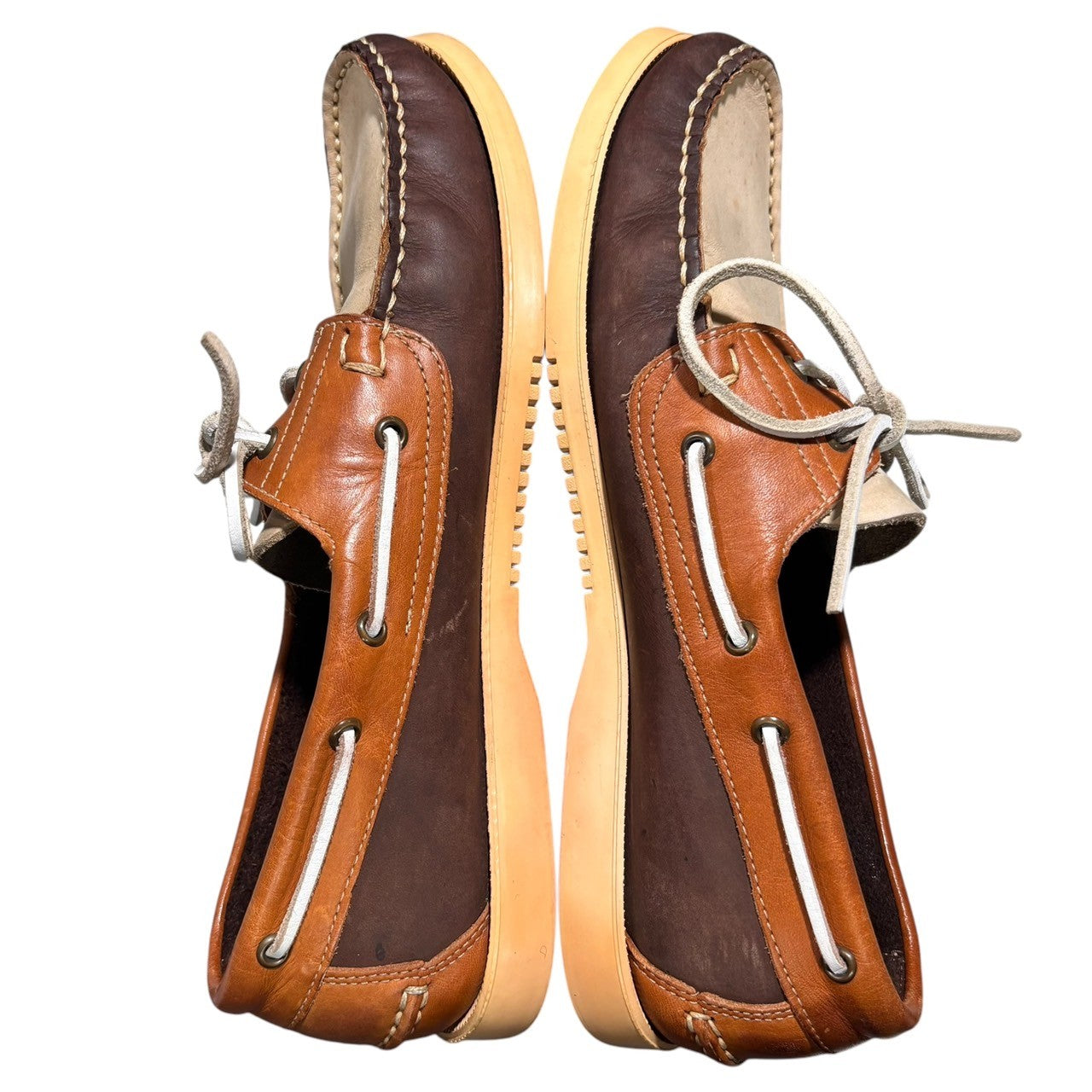 Paraboot×SOPHNET.(パラブーツ×ソフネット) BARTH moccasin deck shoes バース モカシン デッキ シューズ 表記消(28cm程度) ブラウン×アイボリー コラボ 別注