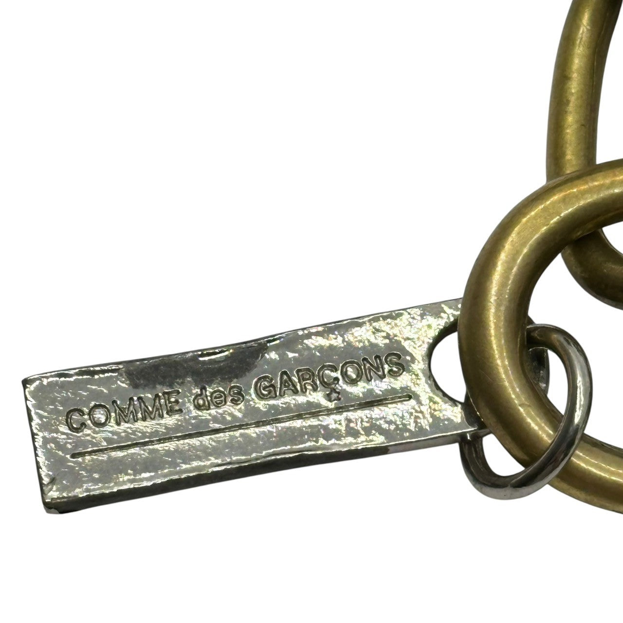 COMME des GARCONS(コムデギャルソン) 00's Brass Irregular-Shaped Ring Wallet Chain 真鍮 異形状リング ウォレット チェーン ゴールド×シルバー
