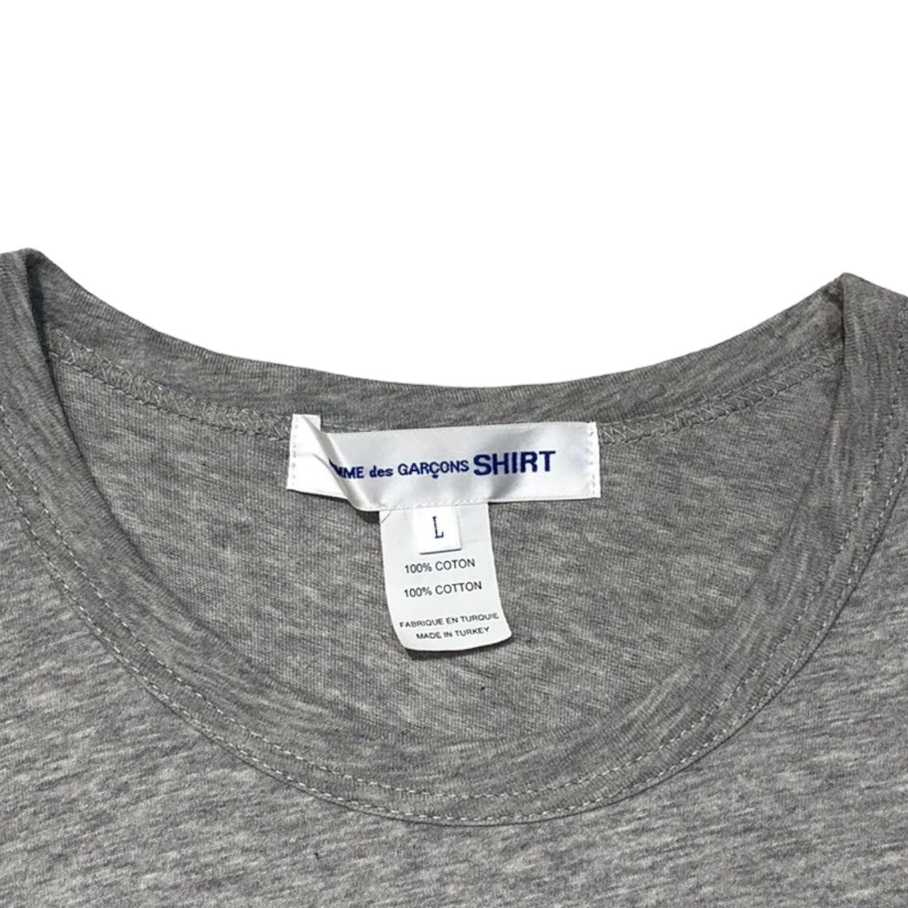 COMME des GARCONS SHIRT(コムデギャルソンシャツ) big pocket cotton t-shirt ビッグ ポケット コットン Tシャツ FG-T008 L ライトグレー フランス製