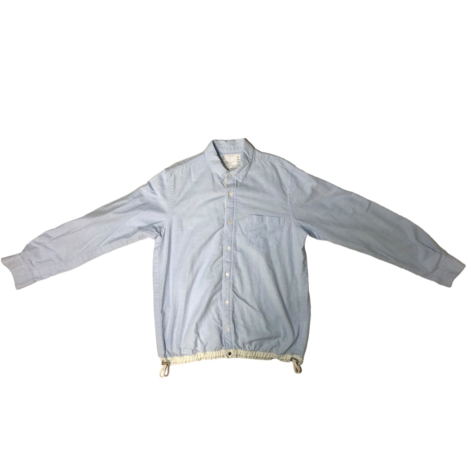 sacai(サカイ) 17SS Drawstring Shirts ドロスト シャツ SIZE 3(L) ライトブルー×ホワイト ドローコード