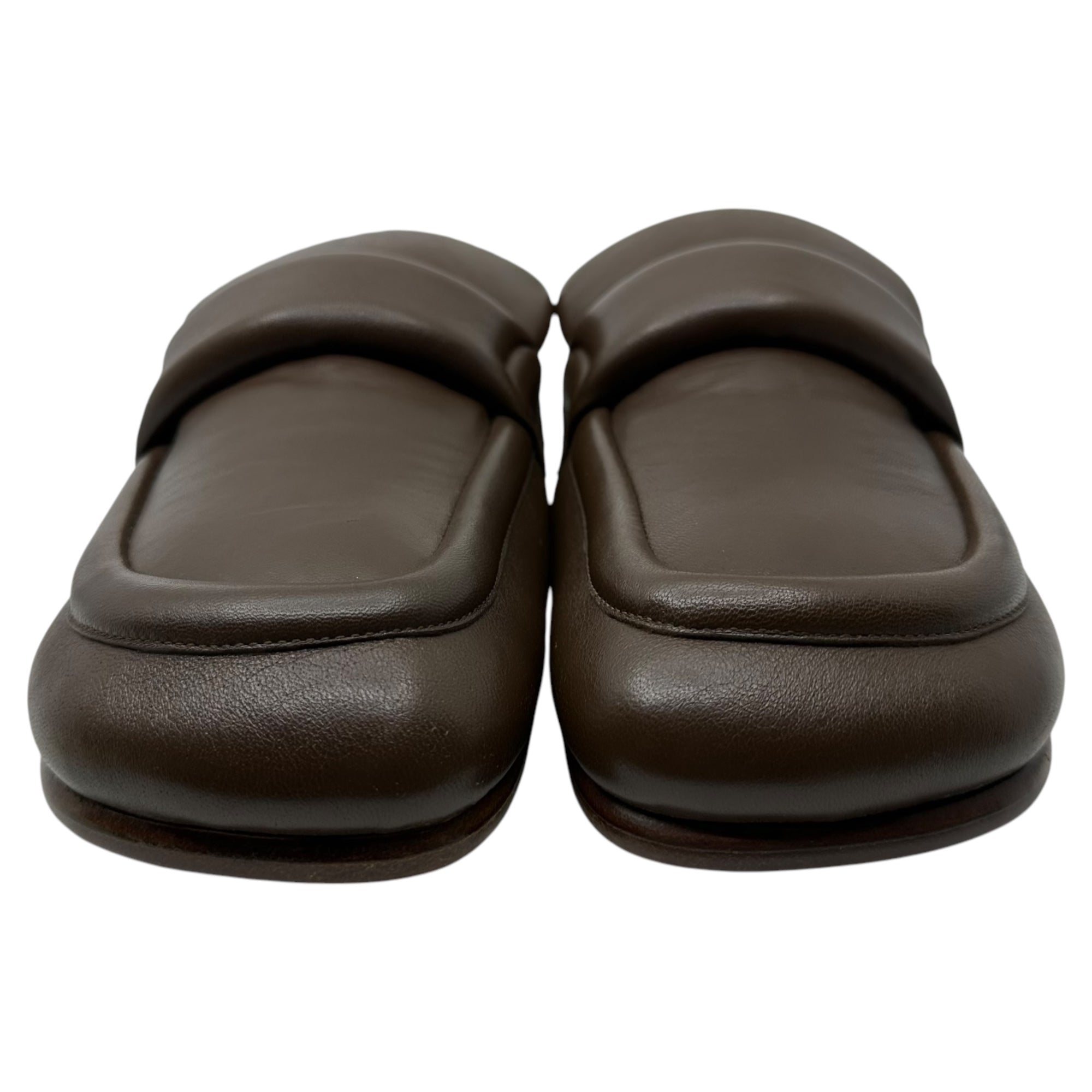 DRIES VAN NOTEN(ドリスヴァンノッテン) 22AW Patted leather loafers パテッド レザー クスエア トゥ ローファー DU083 39(24.5cm~25cm程度) ブラウン レザー シューズ