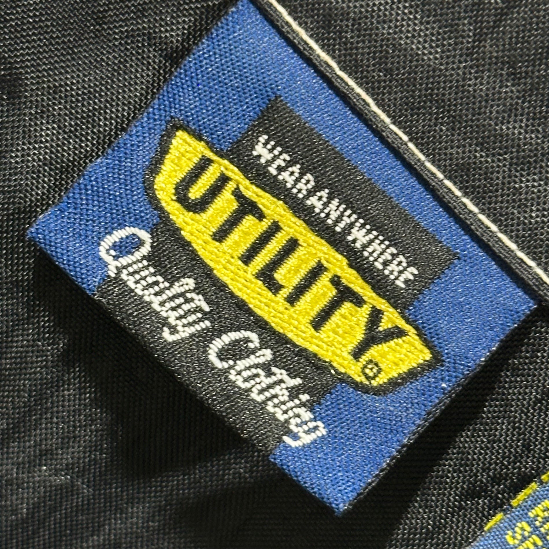 UTILITY Quality Clothing(ユーティリティクオリティクロージング) 1990's "Leather nylon jacket レザー 切替 ナイロン ブルゾン M ブラック×ホワイト 90年代 ヴィンテージ