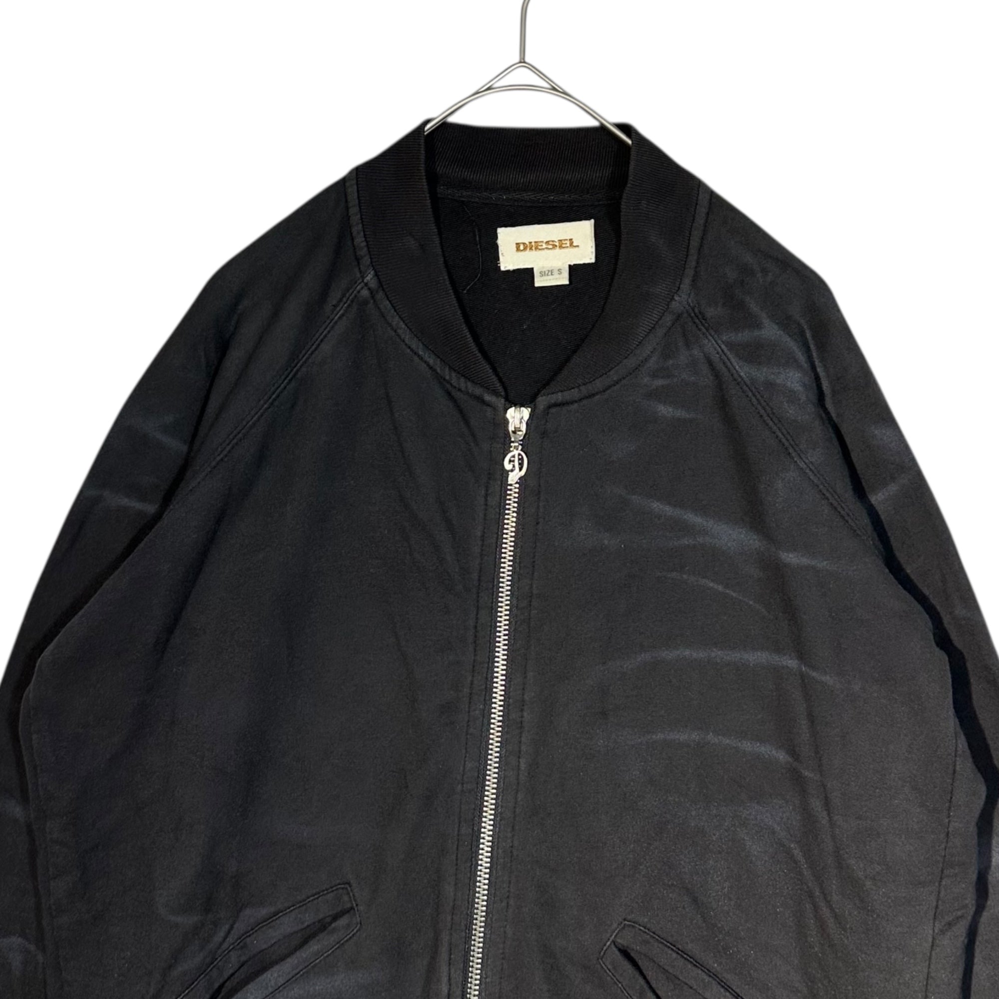 DIESEL(ディーゼル) 00'S Back Print Zip Up Sweat Jacket 00年代 バックプリント ジップアップ スウェット ジャケット S ブラック