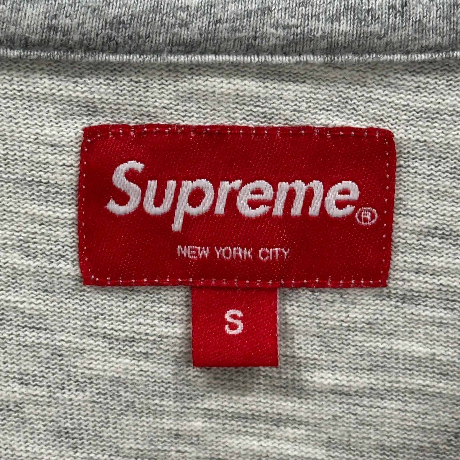 SUPREME(シュプリーム) S/S Pocket Tee 半袖 ポケット Tシャツ S ライトグレー ロゴ