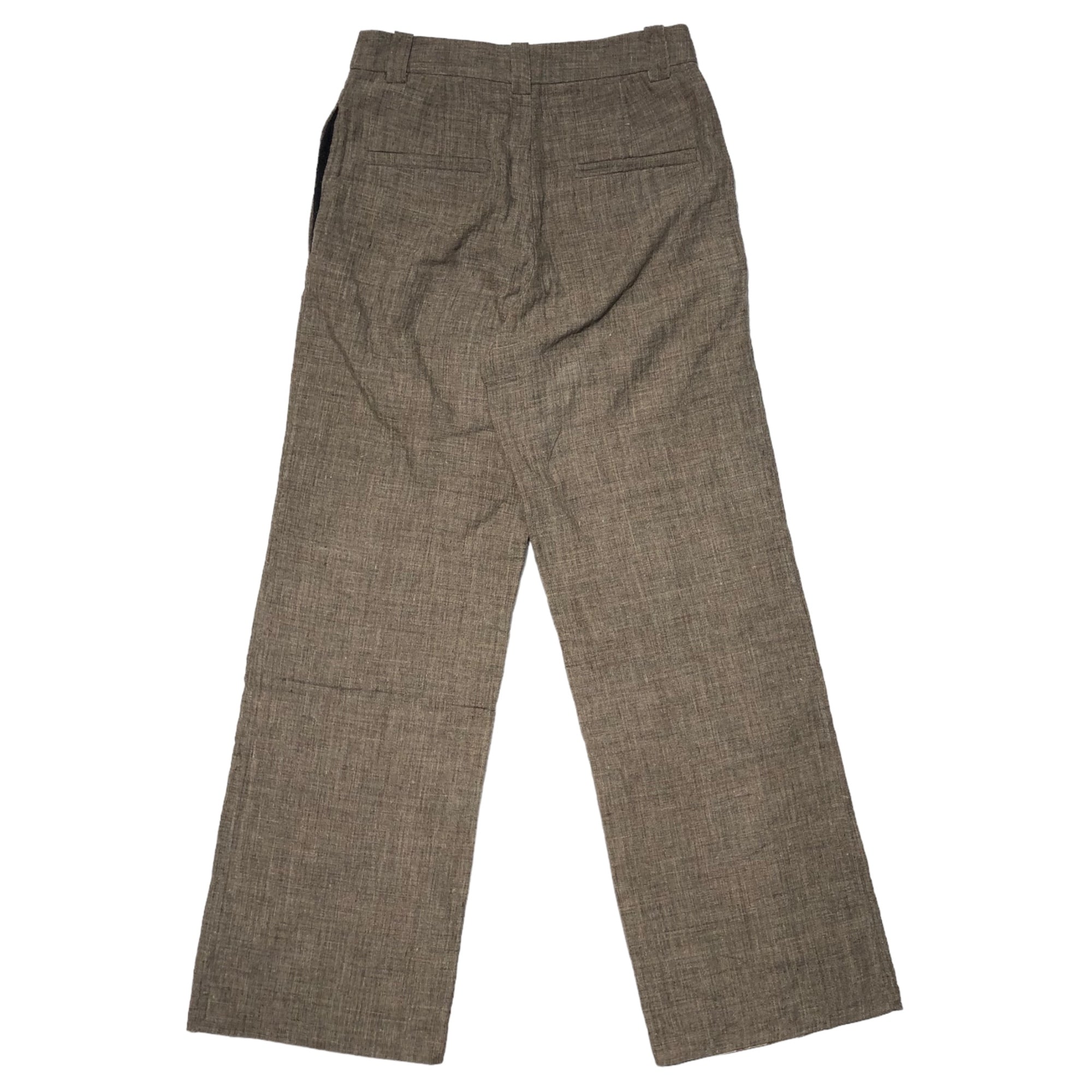 GALERIE VIE(ギャルリーヴィートゥモローランド) 21SS Linen cotton double face straight pants リネンコットンダブルフェイス ストレートパンツ 23041104131 SIZE 34(S) ブラウン 参考定価38,000円+税