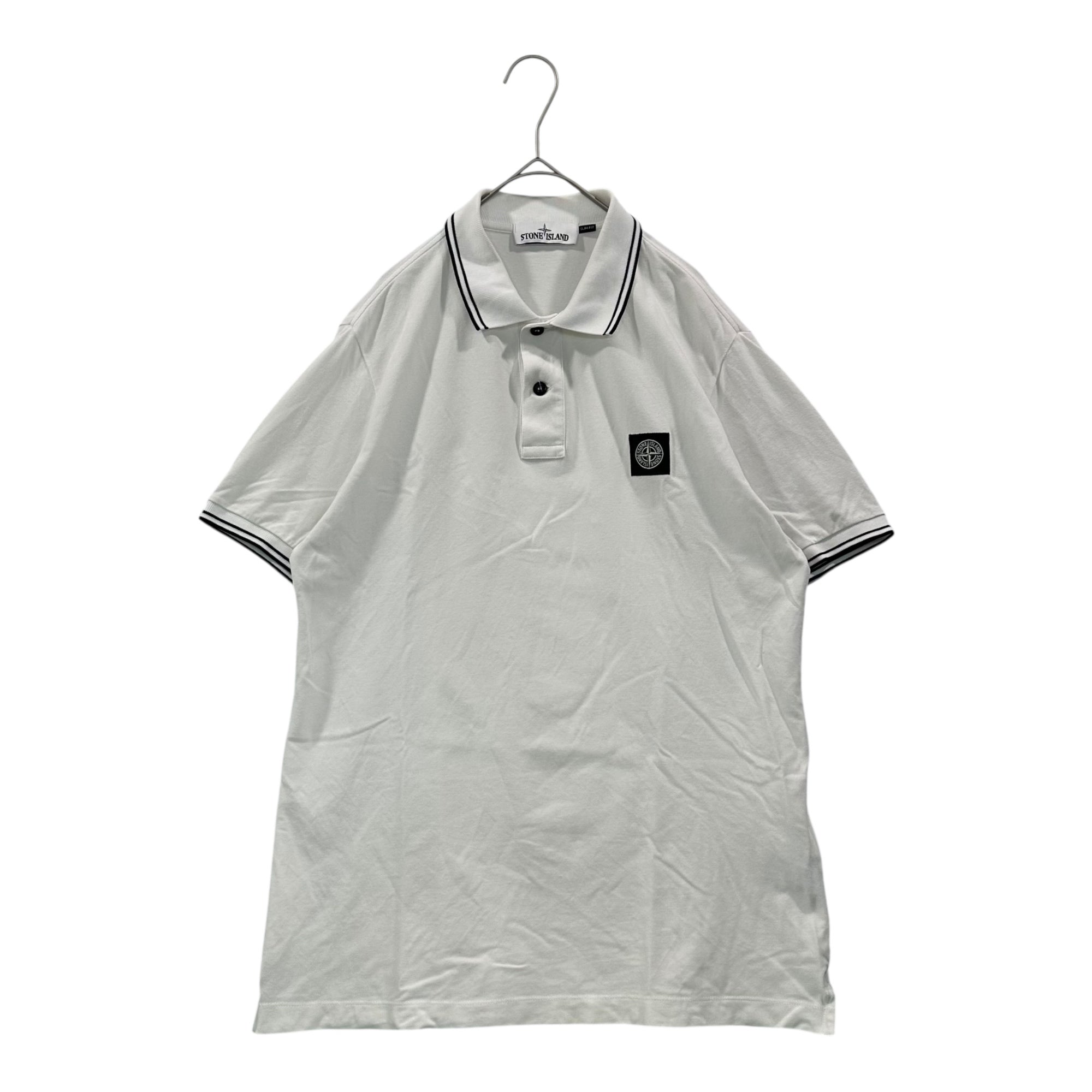 STONE ISLAND(ストーンアイランド) Short Sleeve Polo Shirt 半袖 ロゴワッペン ポロ シャツ 101522S18 表記無(M程度) ホワイト