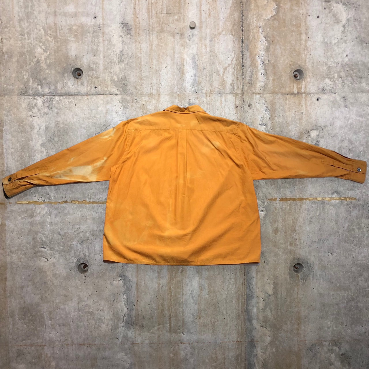COMME des GARCONS HOMME(コムデギャルソンオム) 90'sブリーチ加工オープンカラーシャツ 表記なし(M程度) オレンジ 田中オム