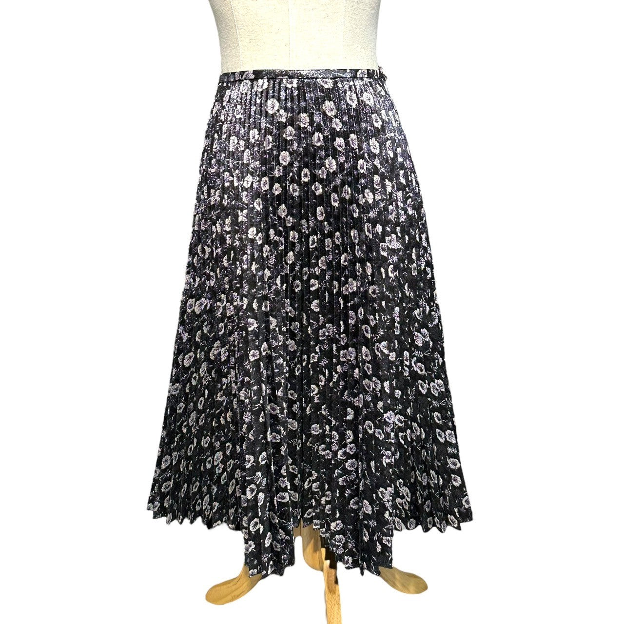 PRADA(プラダ) 18SS Lame pleated jacquard skirt ラメ プリーツ ジャガード スカート P166N 36(S程度) ブラック×シルバー