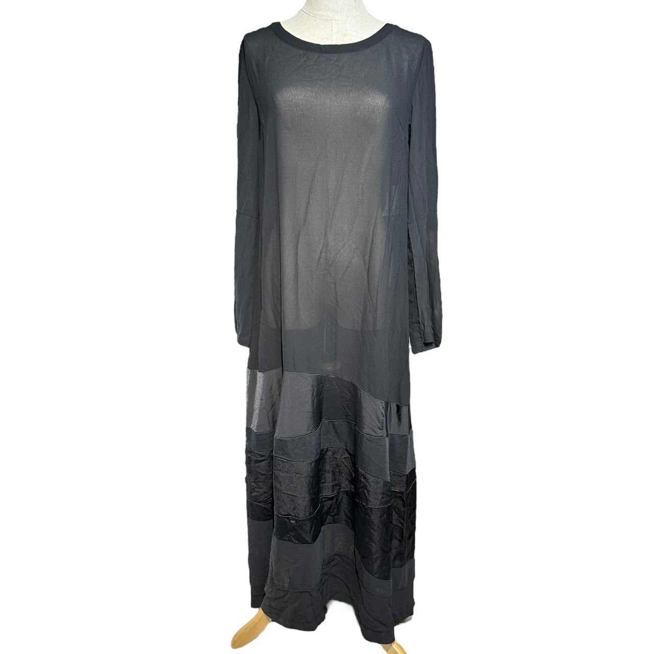 tricot COMME des GARCONS(トリココムデギャルソン) 90's Hem switching sheer maxi dress 90年代 裾切替 シアー マキシ ワンピース TO-040100 FREE ブラック AD1993