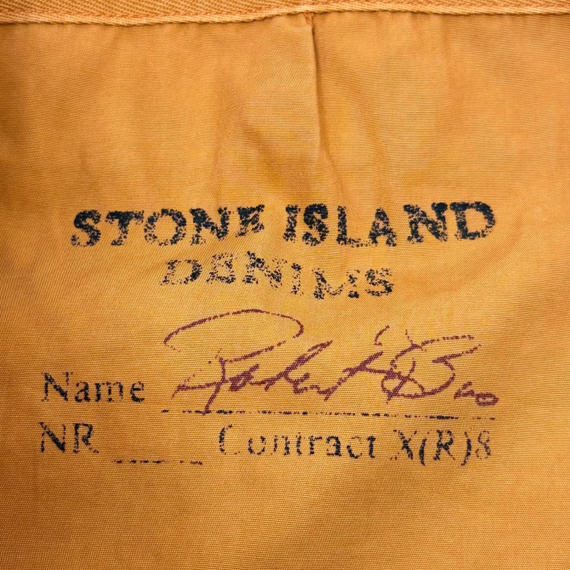 STONE ISLAND DENIM(ストーンアイランドデニム) 08SS Hip-print slim cargo pants ヒッププリント スリム カーゴ パンツ 48143BF0/942 28 オレンジ 00's
