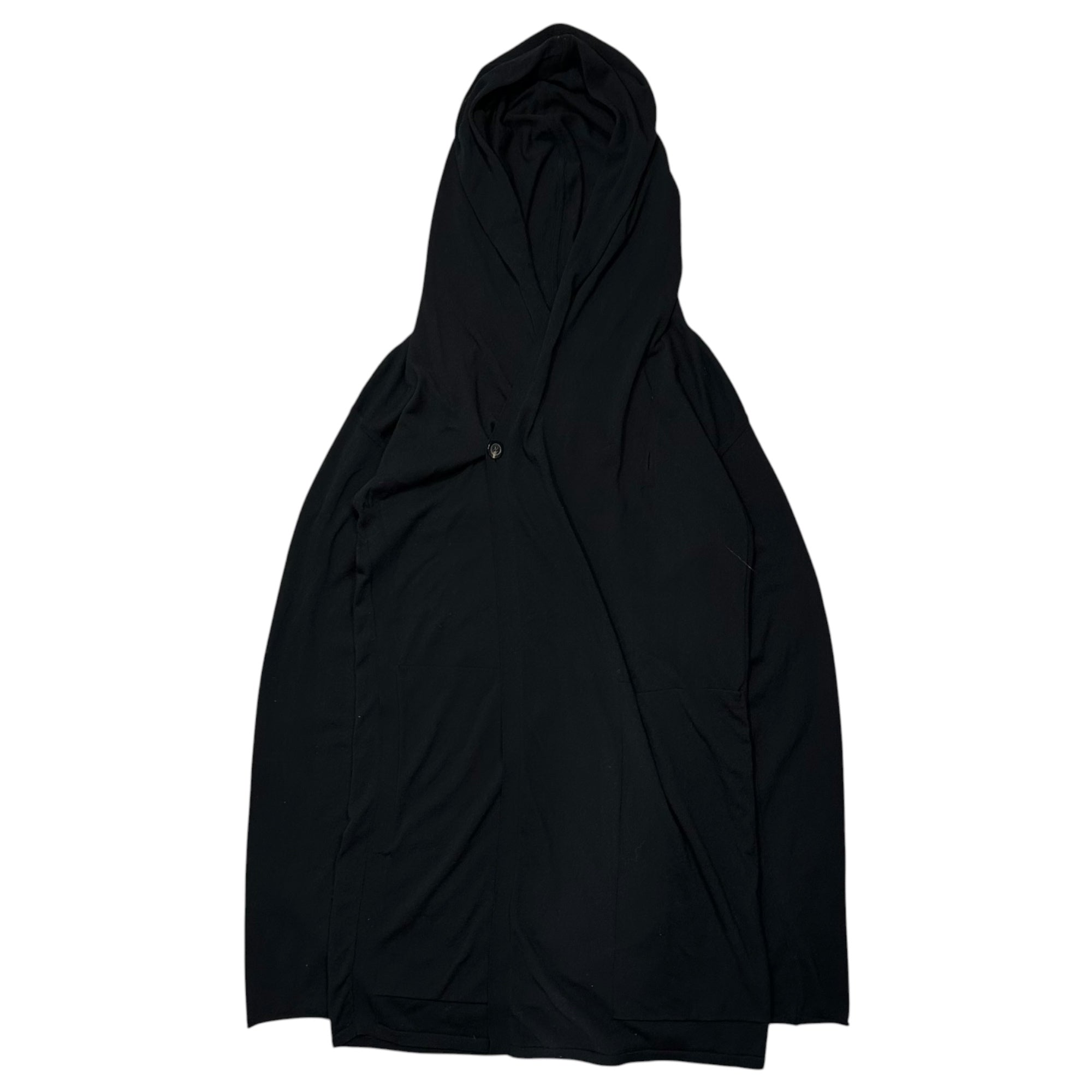 Rick Owens(リックオウエンス) 2019SS Cotton Hooded Cardigan コットン フーデッド カーディガン RU19S2624-C L ブラック