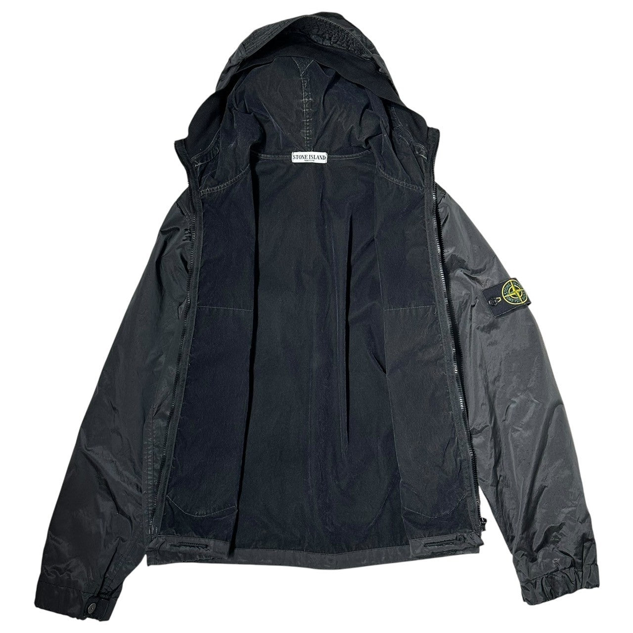STONE ISLAND(ストーンアイランド) 07AW Nylon Metal Hooded Jacket ナイロン メタル フーディ ジャケット 4715M448 S ブラック 00's アーカイブ マウンテンパーカー