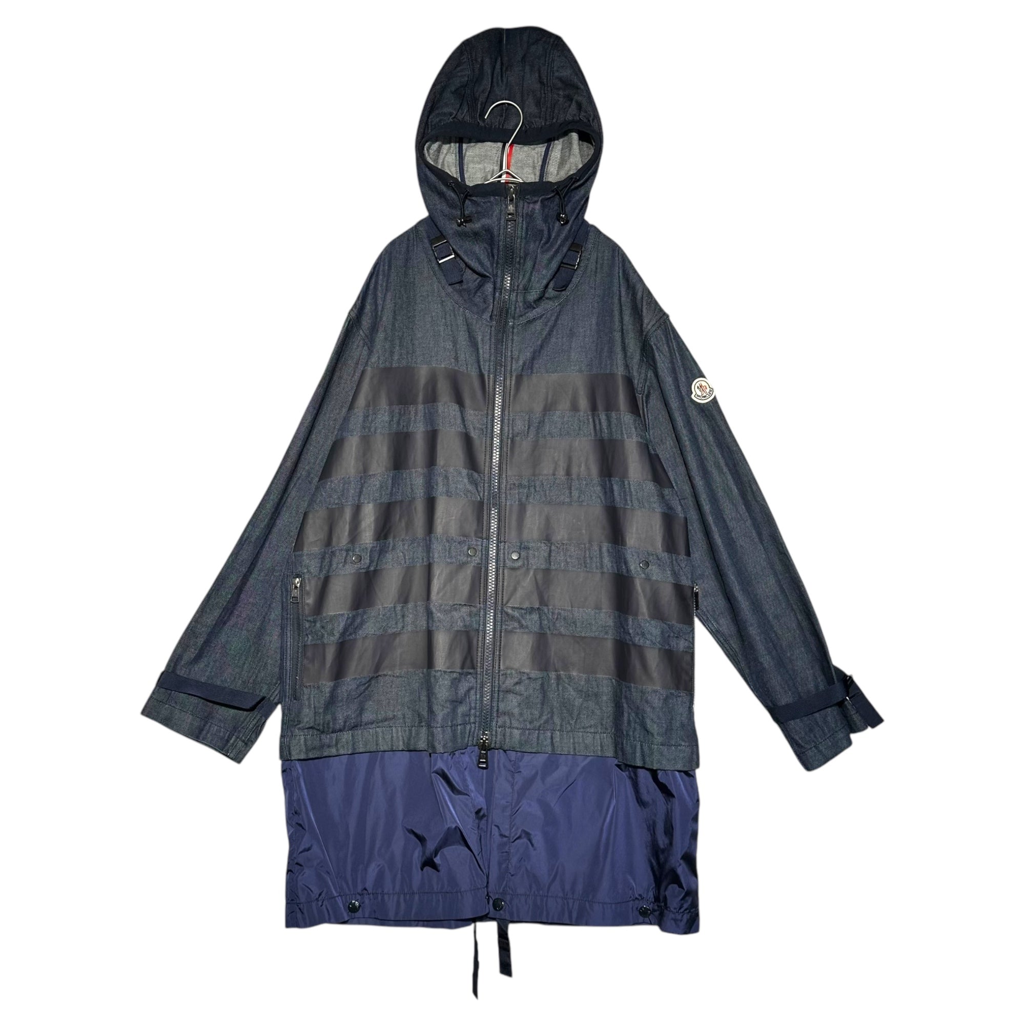 MONCLER(モンクレール) ALAIN Urethane tape denim hooded jacket アラン ウレタンテープ デニム フーデッド ジャケット パーカー C1-091-42011-35-5499Y 0(XS程度) インディゴ×ネイビー