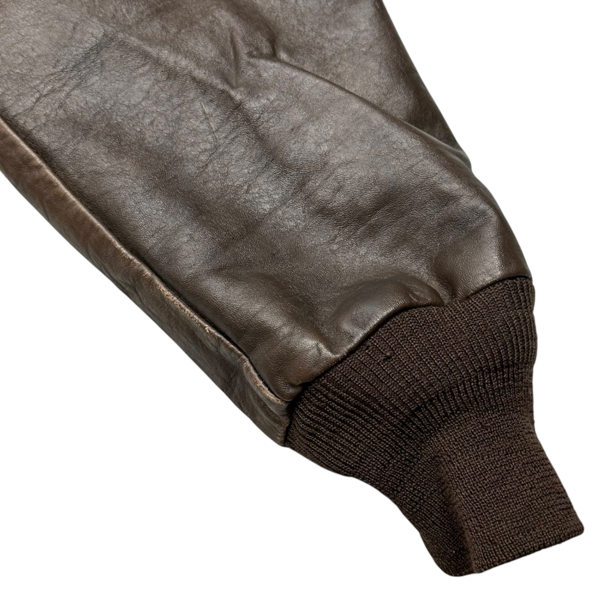 Willis&Geiger(ウイルス&ガイガー) 90's TYPE A-2 Flight Leather Jacket フライト レザー ジャケット M35-098 42(XL程度) ブラウン 90年代 USA製