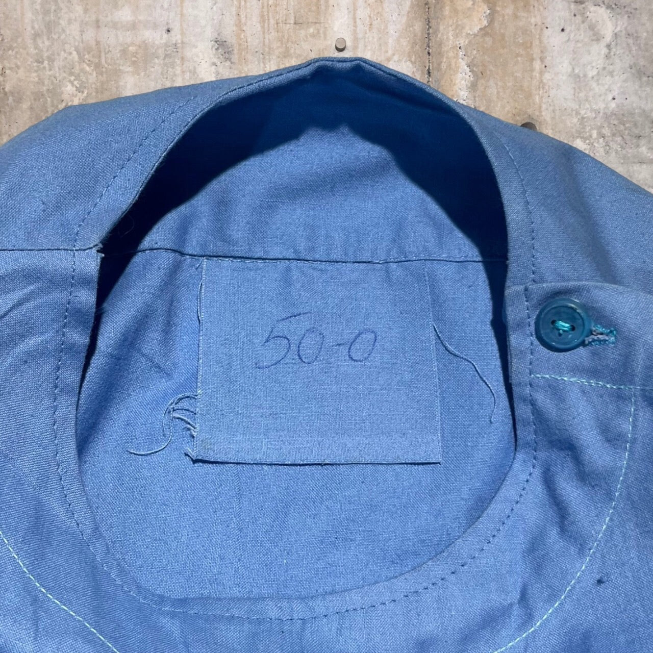 Romania ARMY(ルーマニア軍) ヴィンテージメディカルシャツ 50-0(Lサイズ程度) ブルー