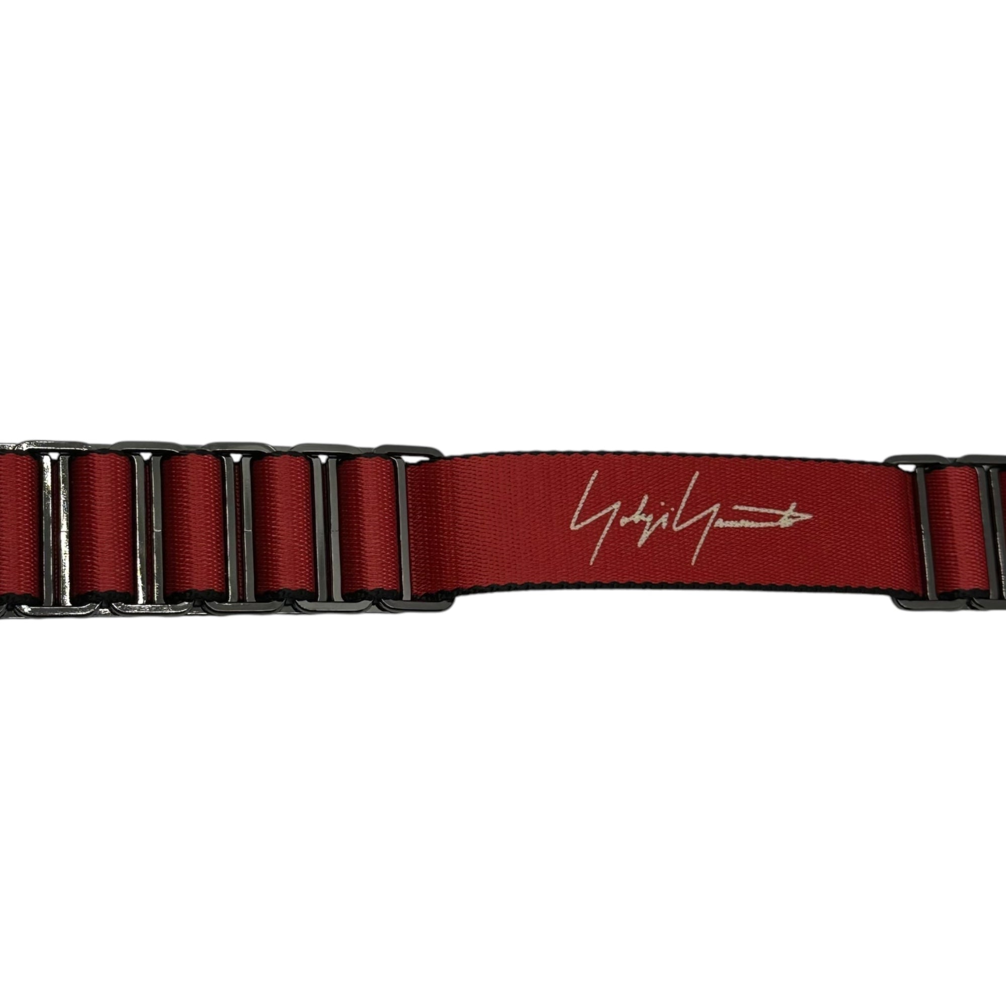 YOHJI YAMAMOTO POUR HOMME(ヨウジヤマモトプールオム) 24AW 30MM/NY TAPE 300M TUBE BELT ナイロン テープ チューブ ベルト HO-F03-662-1-03 FREE ブラック×レッド