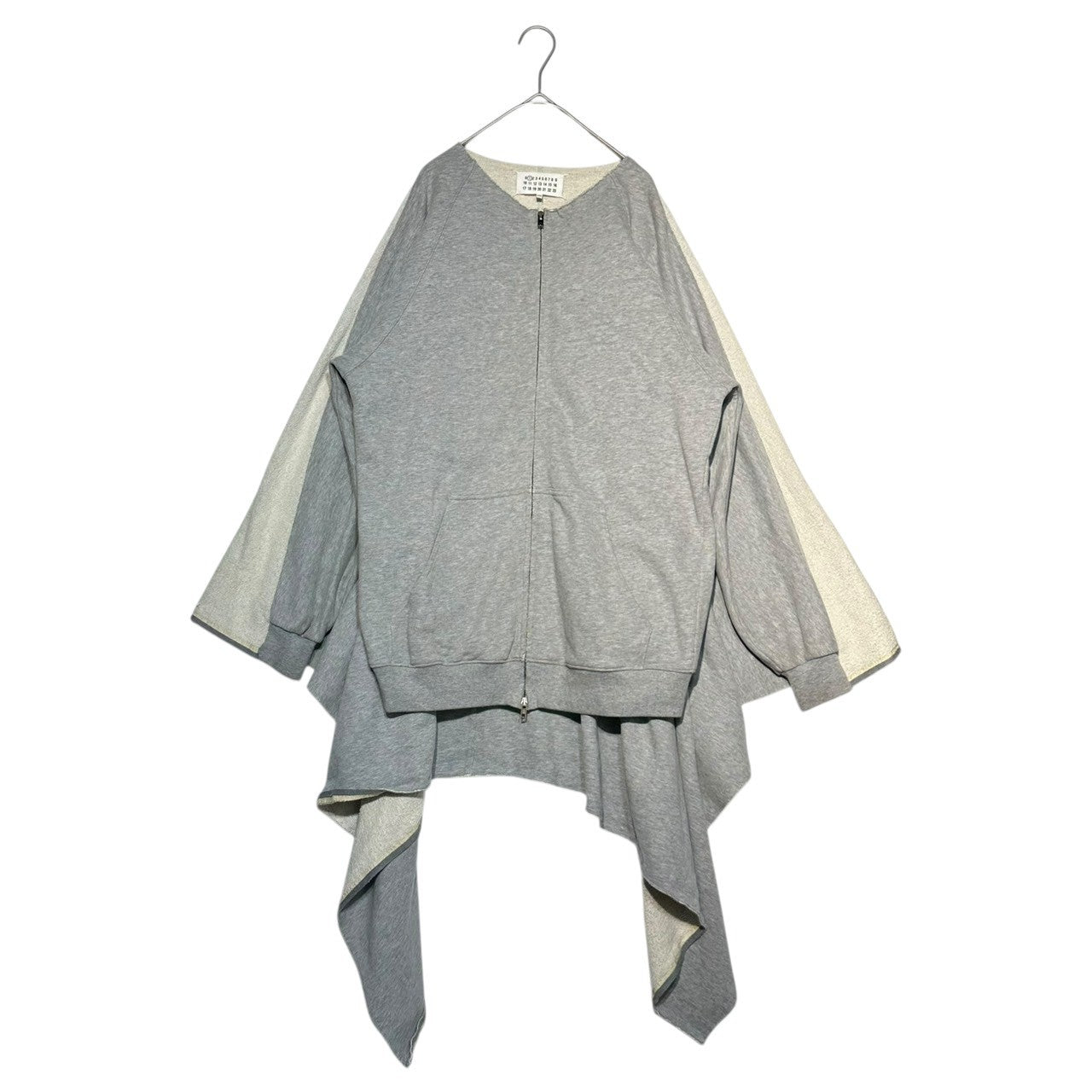 Maison Martin Margiela(メゾン マルタンマルジェラ) 12AW Zip-up sweat cape ジップアップ スウェット ケープ カーディガン S51GP0002 S グレー ①ライン