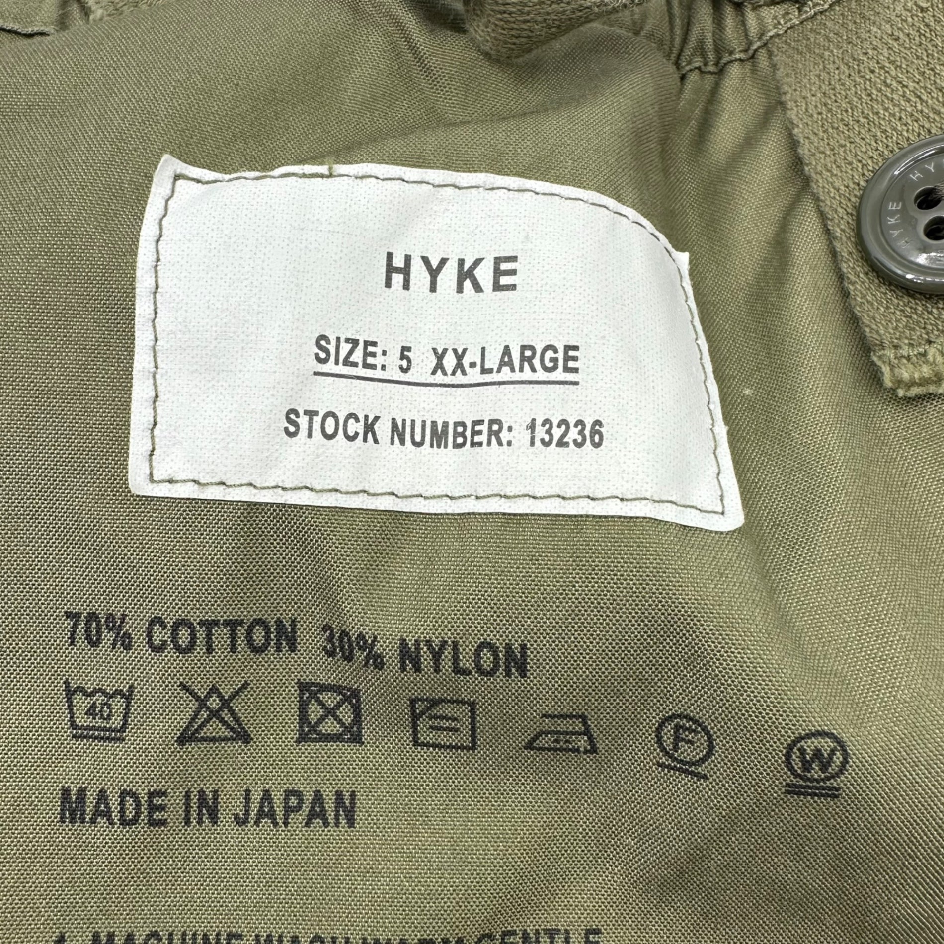HYKE(ハイク) 23SS M-51 TYPE SHELL PANTS カーゴ パンツ 231-13236 5 XX-LARGE オリーブ ワイド ミリタリー