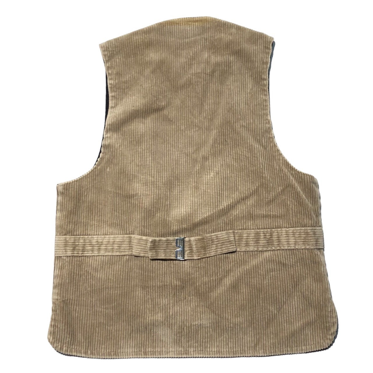 VINTAGE(ヴィンテージ) 60~70's corduroy double vest コーデュロイ ダブル ベスト 54(XL程度) ベージュ 太畝コーデュロイ ロガーベスト