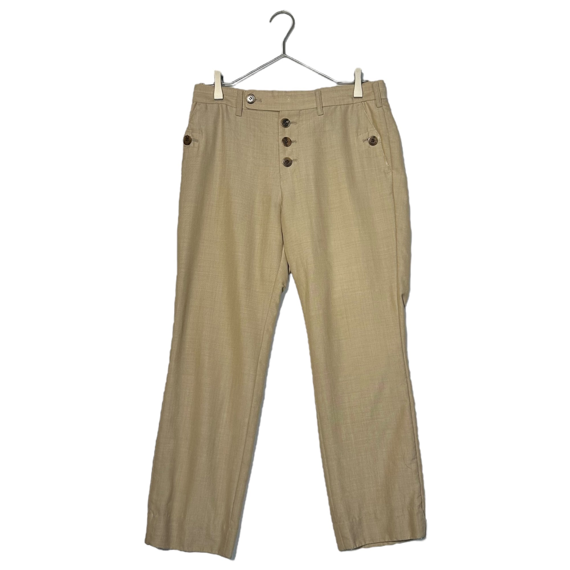 COMME des GARCONS JUNYA WATANABE MAN(コムデギャルソンジュンヤワタナベマン) 13SSシルク混ボタンフライパンツ WK-P013 XS ベージュ AD2012
