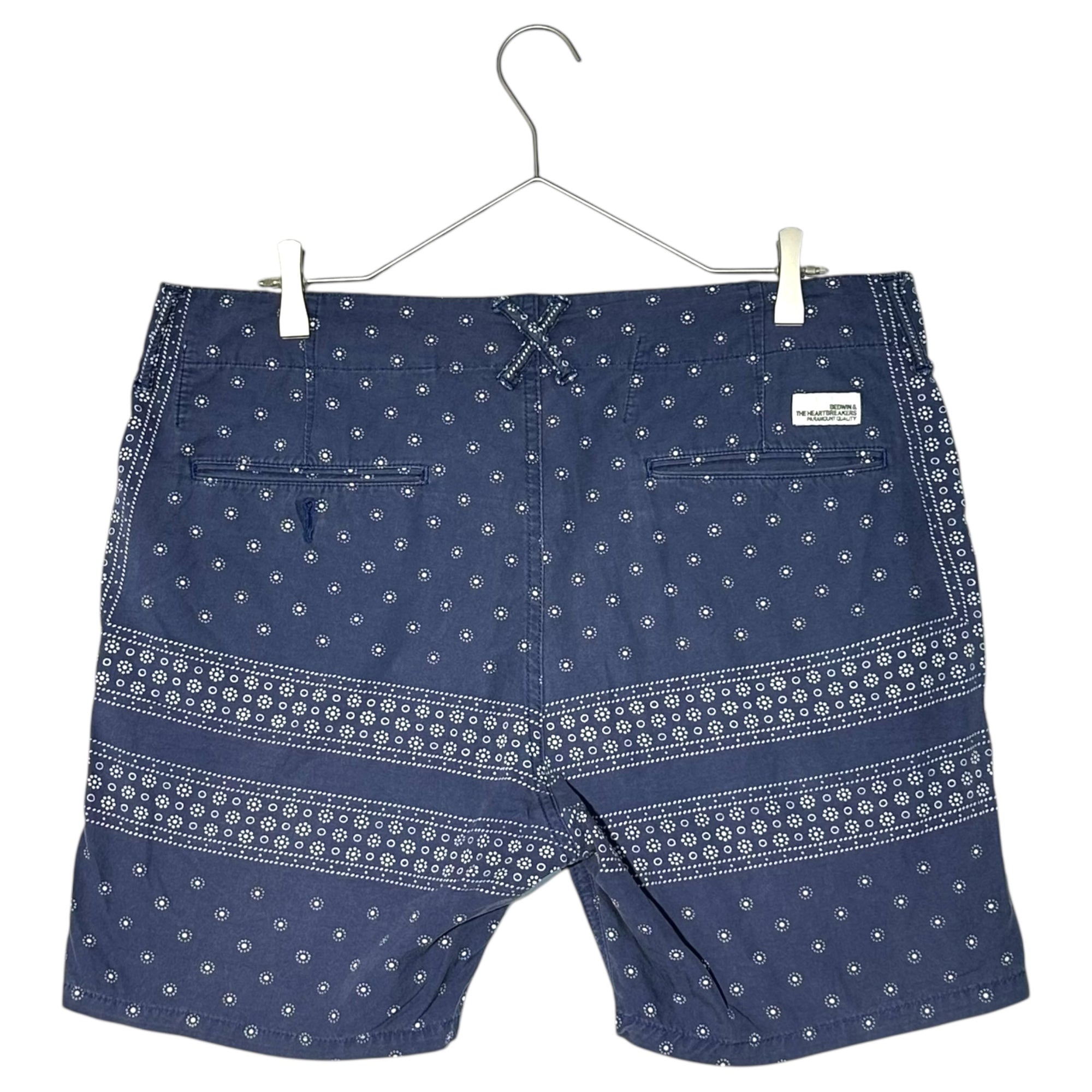 BEDWIN(ベドウィン) 4/L MILITARY OG BANDANA PANTS "MARCY" ミリタリー オリジナル バンダナ ショーツ 表記無(L程度) ブルー ハーフ ショート パンツ