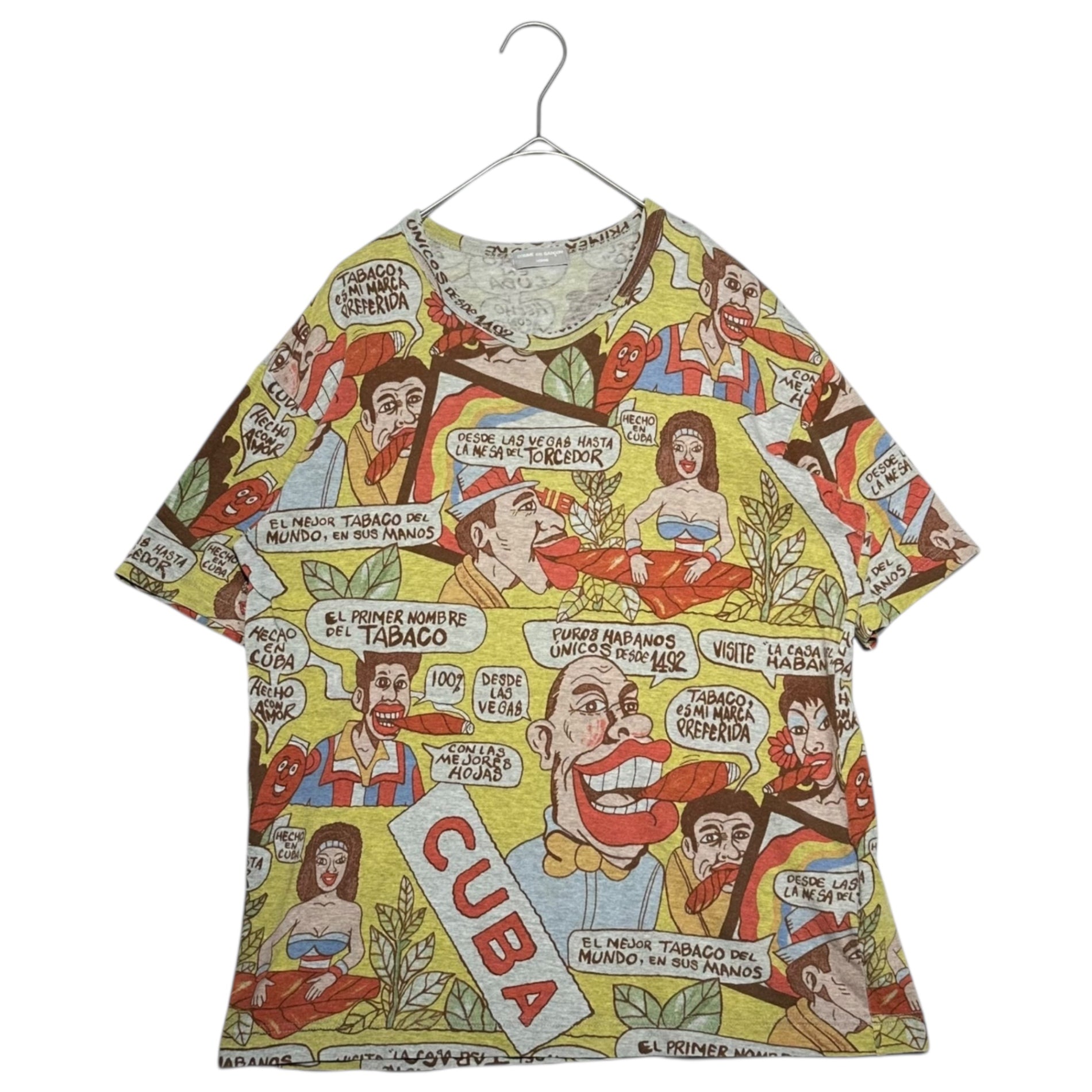 COMME des GARCONS HOMME(コムデギャルソンオム) 03SS Cuban Period Comic Print Crew Neck T-Shirt キューバ期 コミックプリント クルーネック Tシャツ FREE マルチカラー 田中オム 田中啓一氏デザイン期