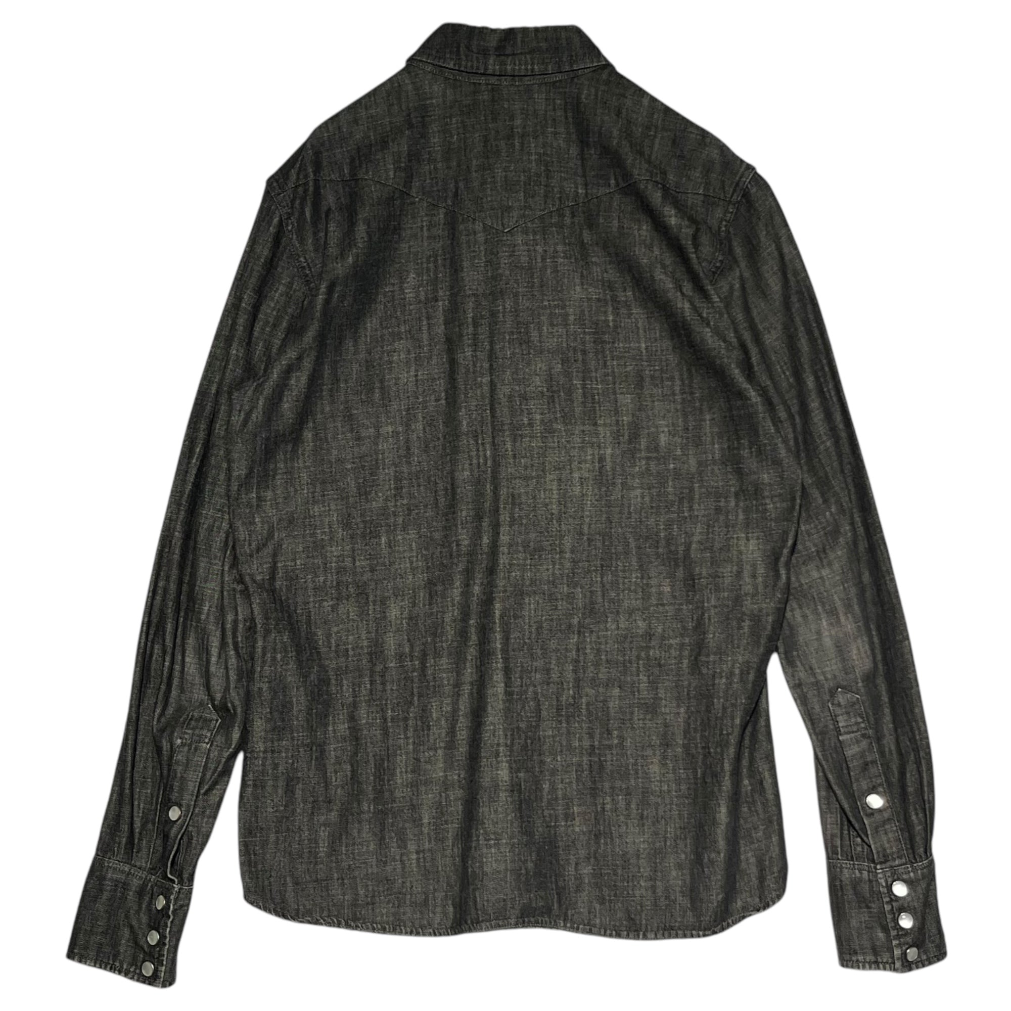 JOHN LAWRENCE SULLIVAN(ジョンローレンスサリバン) Denim shirt デニム シャツ 3B008’ 34 ブラック