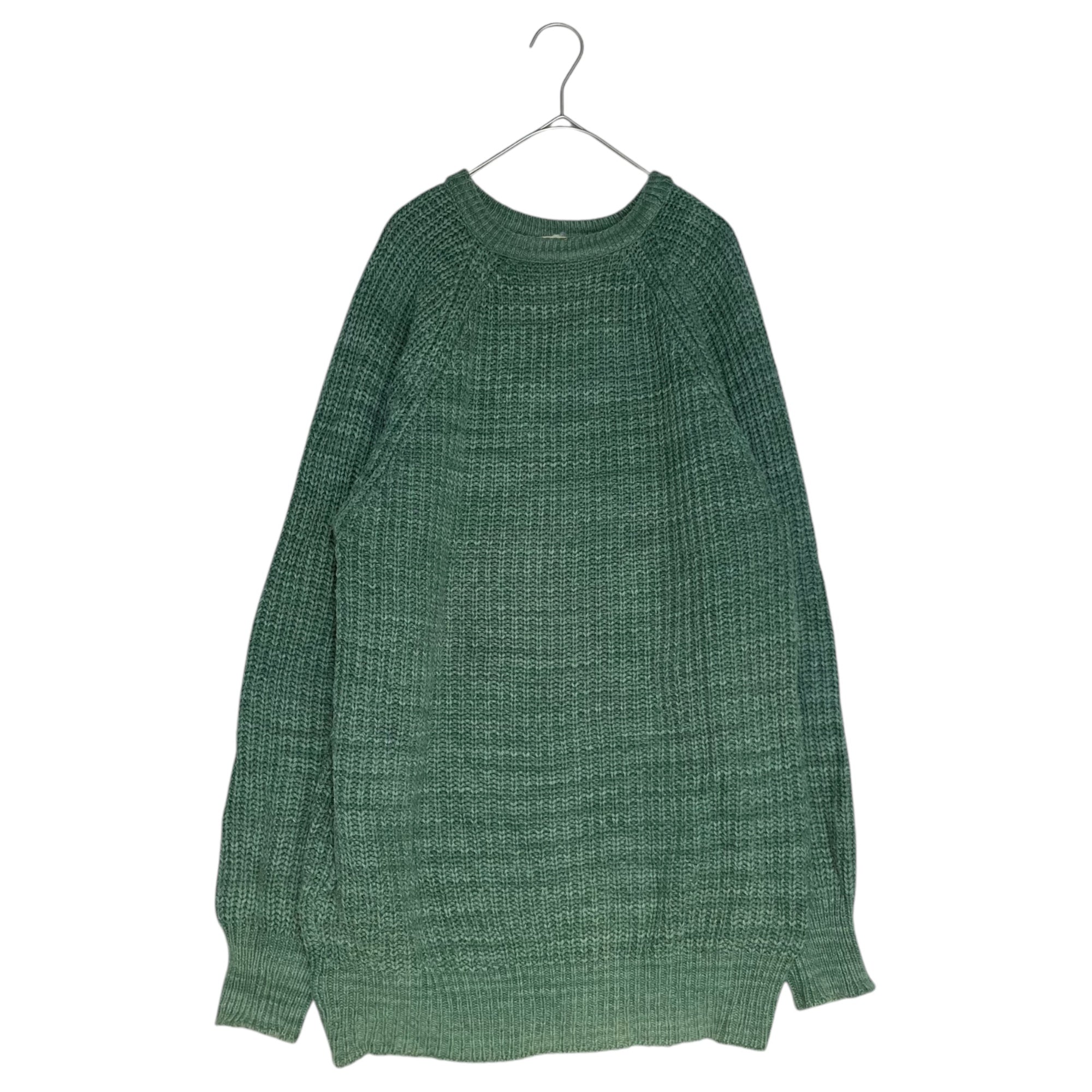 L.L.BEAN(エルエルビーン) 80's USA made cotton sweater コットン ニット M グリーン 80年代 USA製 セーター