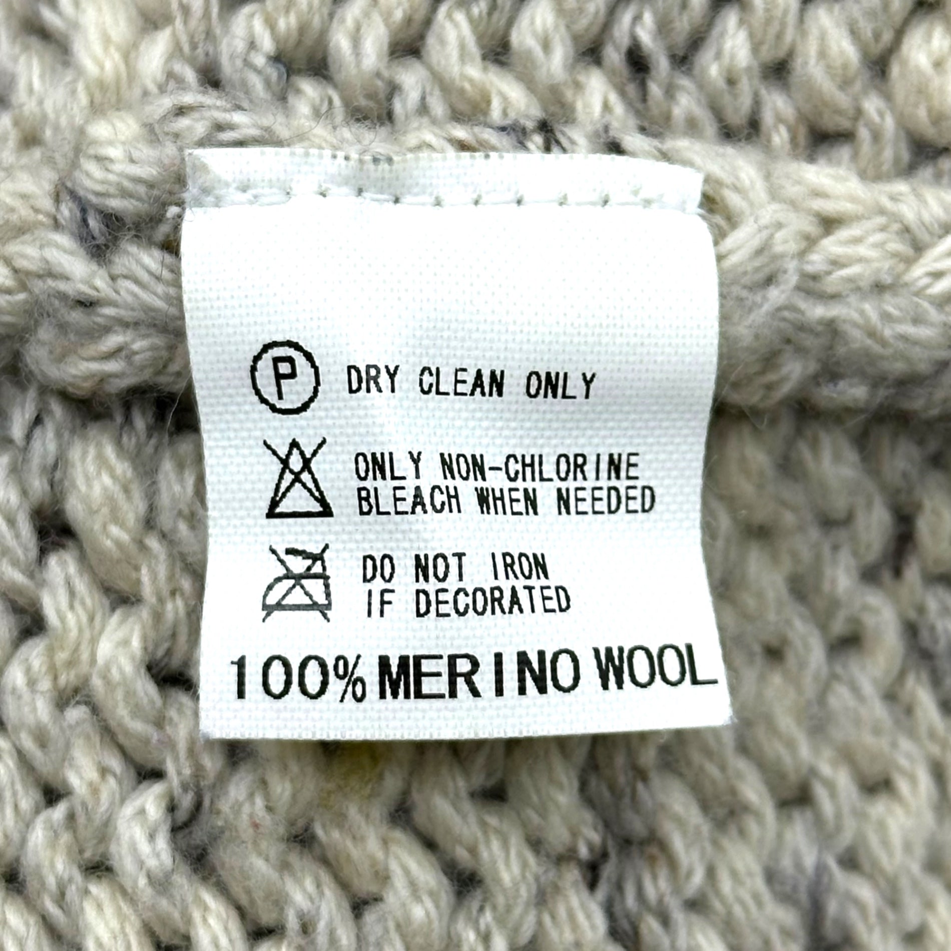 GOODENOUGH(グッドイナフ) 00's Pullover Cable Knit 00年代 プルオーバー ケーブル ニット ローゲージ M アイボリー