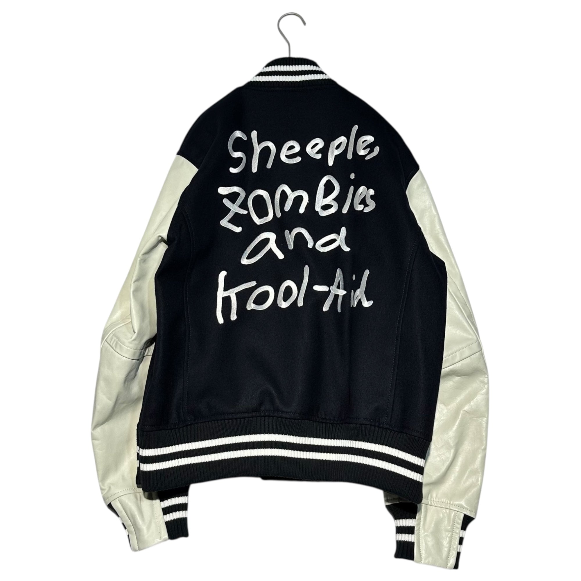 sacai×MADSAKI(サカイ×マサキ) MADSAKI Wool Melton Studium blouson マサキ ウール メルトン スタジアム ブルゾン スタジャン 22-02879M 2(M程度) ネイビー×ホワイト