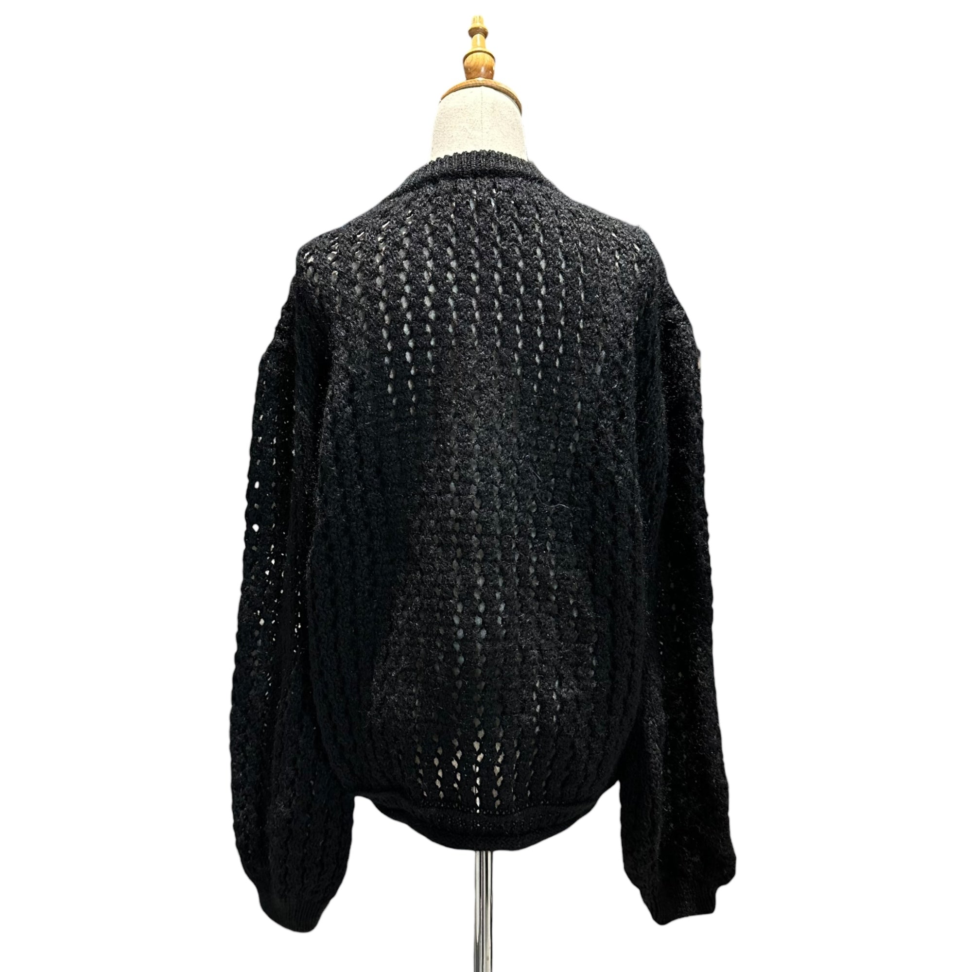 COMME des GARCONS JUNYA WATANABE(コムデギャルソンジュンヤワタナベ) Black Studs Low Gauge Crew Neck Knit ブラックスタッズ ローゲージ クルーネック ニット S ブラック