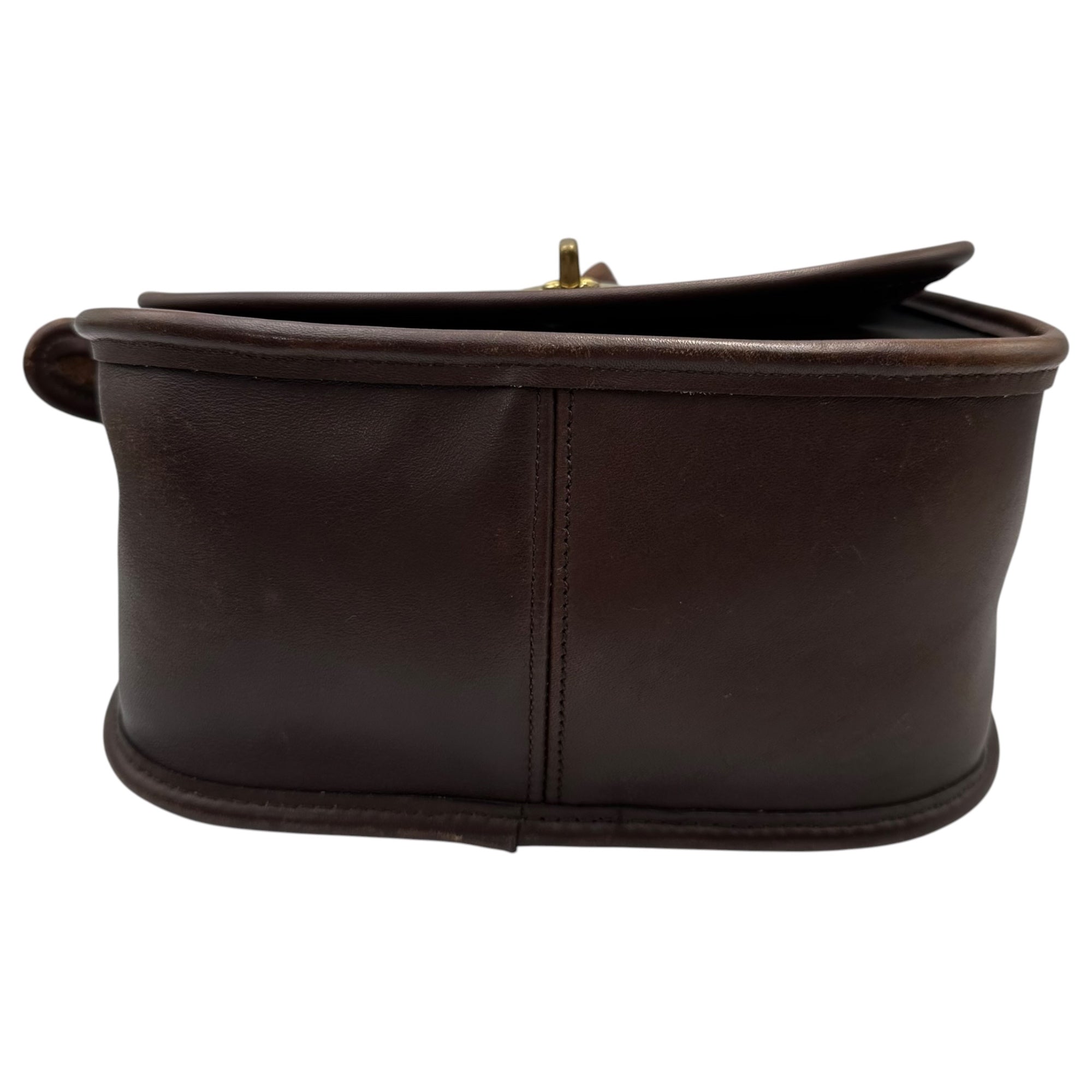 OLD COACH(オールドコーチ) Turnlock Old Leather Shoulder Pouch ターンロック オールド レザー ショルダー ポーチ ブラウン