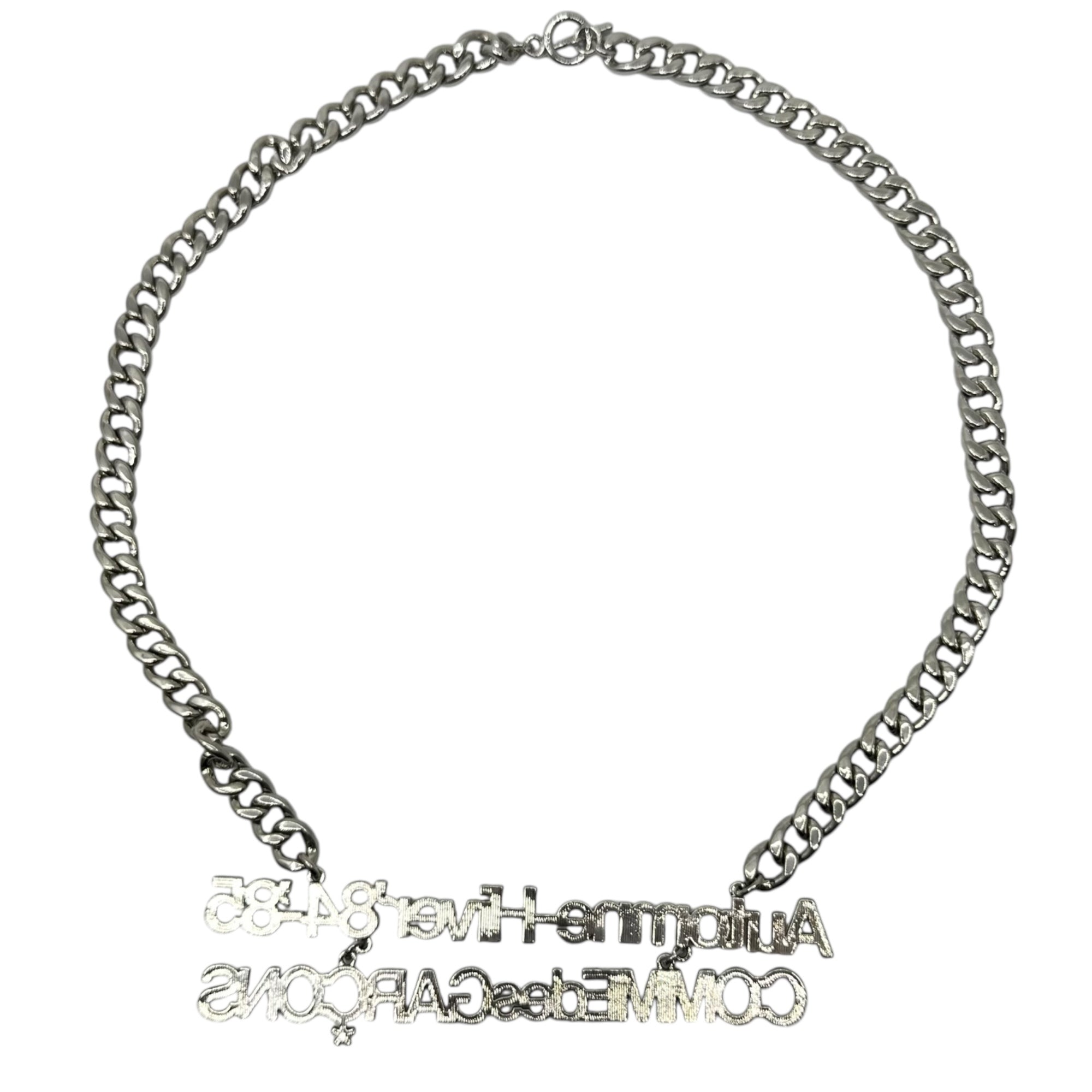 CDG COMME des GARCONS(シーディージーコムデギャルソン) Hankyu Umeda POP UP Exclusive Chain Logo Necklace 阪急梅田 POP UP限定 チェーン ロゴ ネックレス シルバー