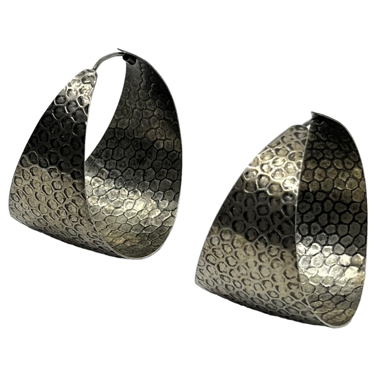 BOTTEGA VENETA(ボッテガヴェネタ) vintage silver 925 pierced earrings/ヴィンテージシルバーピアス/大ぶり シルバー 刻印:Ag925 BV ITALY ☆2857VI イタリア製