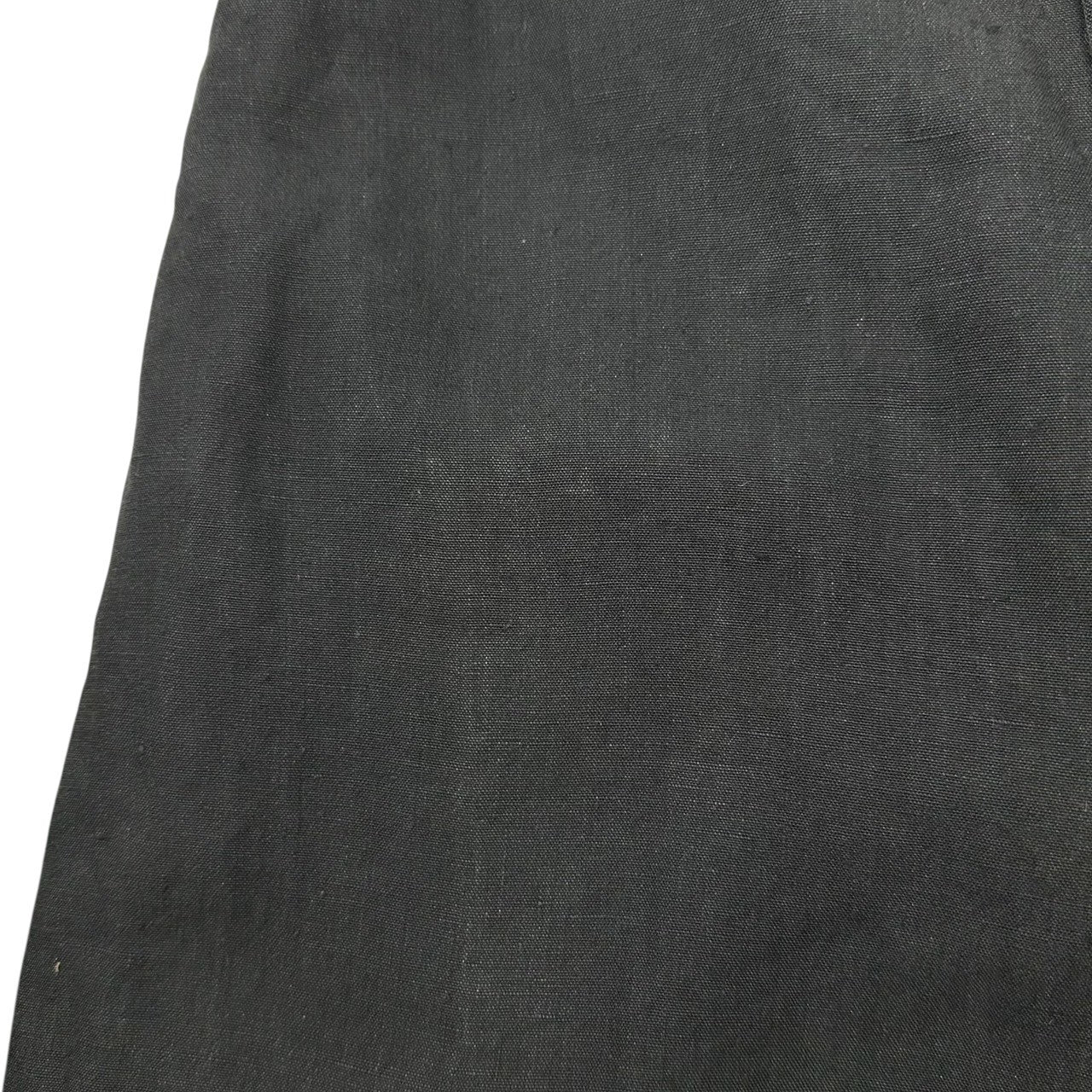 MARGARET HOWELL(マーガレットハウエル) MATT LINEN POPLIN WIDE PANTS マット リネン ポプリン ワイド パンツ 578-3142007 2(M) ブラック