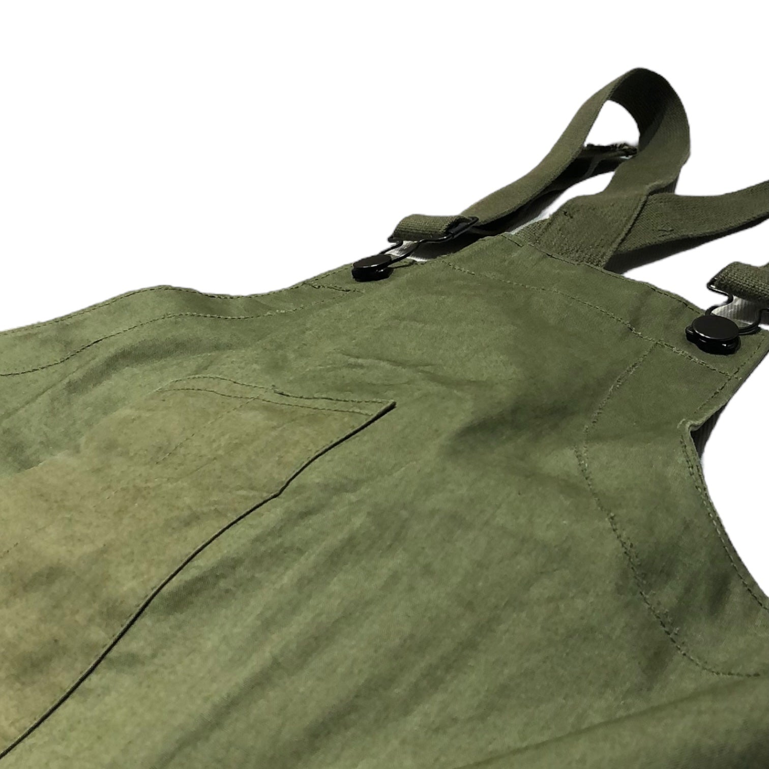 US NAVY(アメリカ海軍) 60's OVERALLS WET WEATHER ウェット ウェザー オーバーオール 8405-268-8038 SMALL カーキ 60年代 USN パンツ ヴィンテージ デッキクルーCONMAR アルミジップ