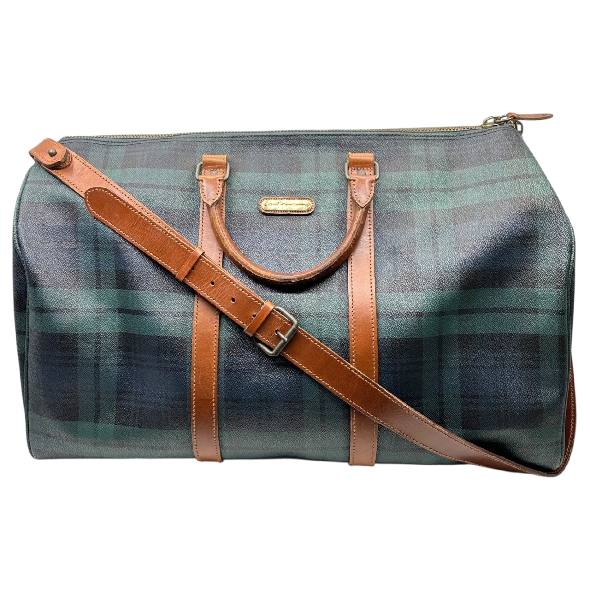 POLO RALPH LAUREN(ポロラルフローレン) Tartan Check Boston Bag タータン チェック ボストン バッグ ネイビー×グリーン 旅行鞄 ショルダー