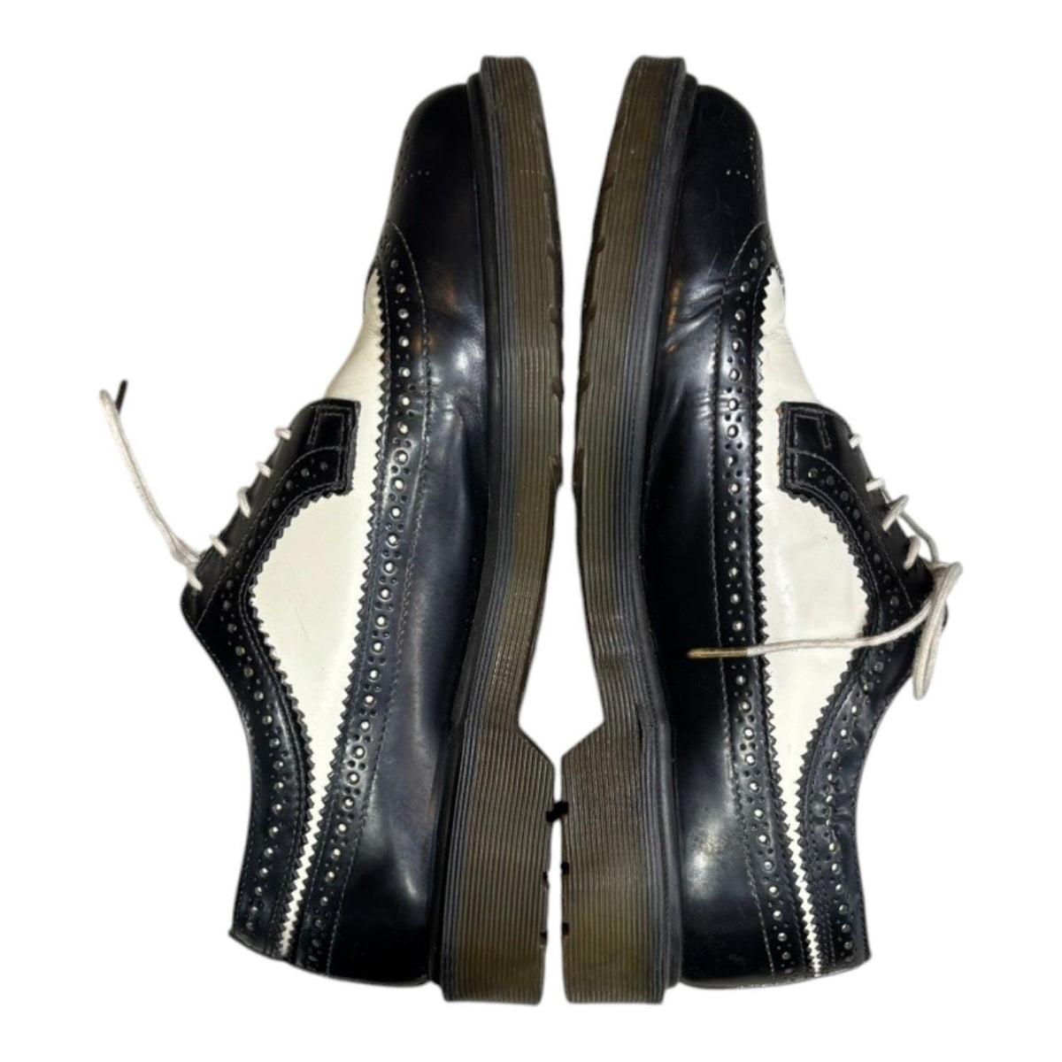 DR.MARTENS(ドクターマーチン) Made in England Wingtip Bicolor Shoes イングランド メイド ウイングチップ バイカラー シューズ 11883 26cm ブラック×ホワイト