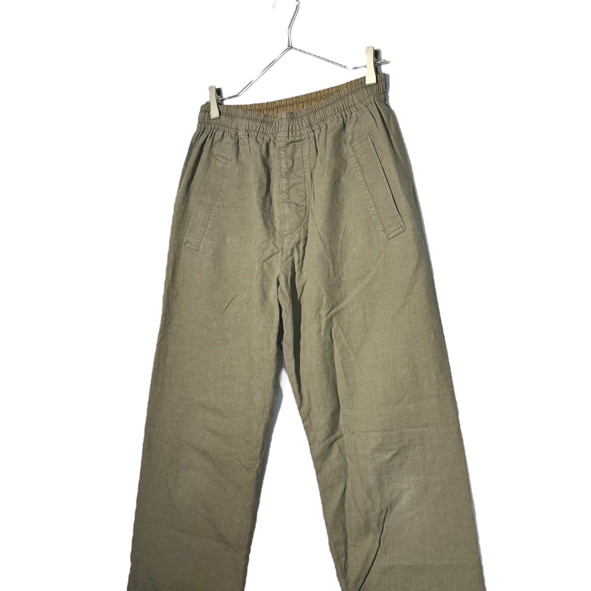 MARGARET HOWELL(マーガレットハウエル) Linen Cotton Twill Easy Slacks リネン コットン ツイル イージー スラックス パンツ 578-0142605 1(S程度) ベージュ 参考定価37,000円+税