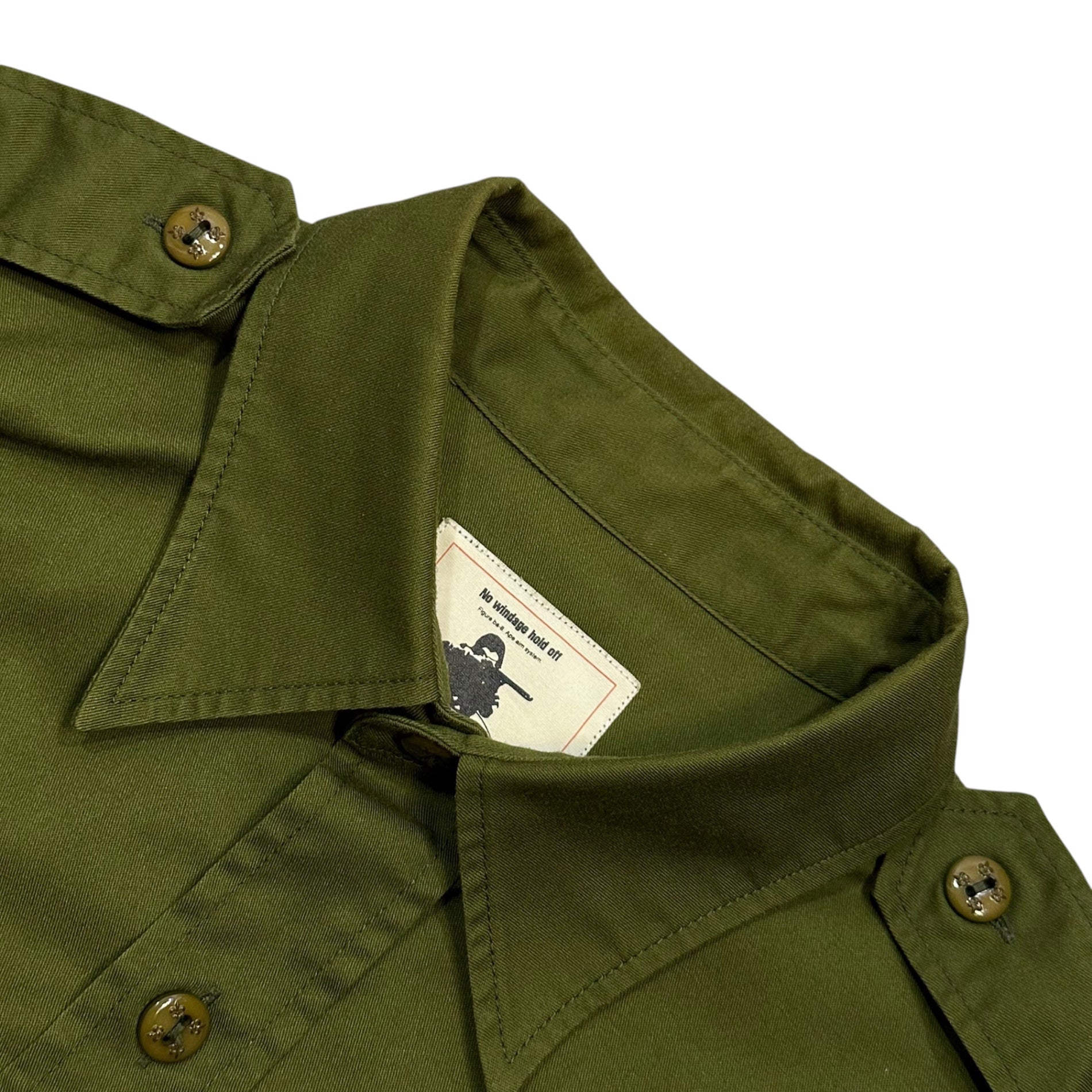 A BATHING APE(アベイシングエイプ) 00's FELLOWSHIP BAPE CAMP BOY SCOUT SHIRT ワッペン 半袖 ボーイ スカウト シャツ M オリーブ