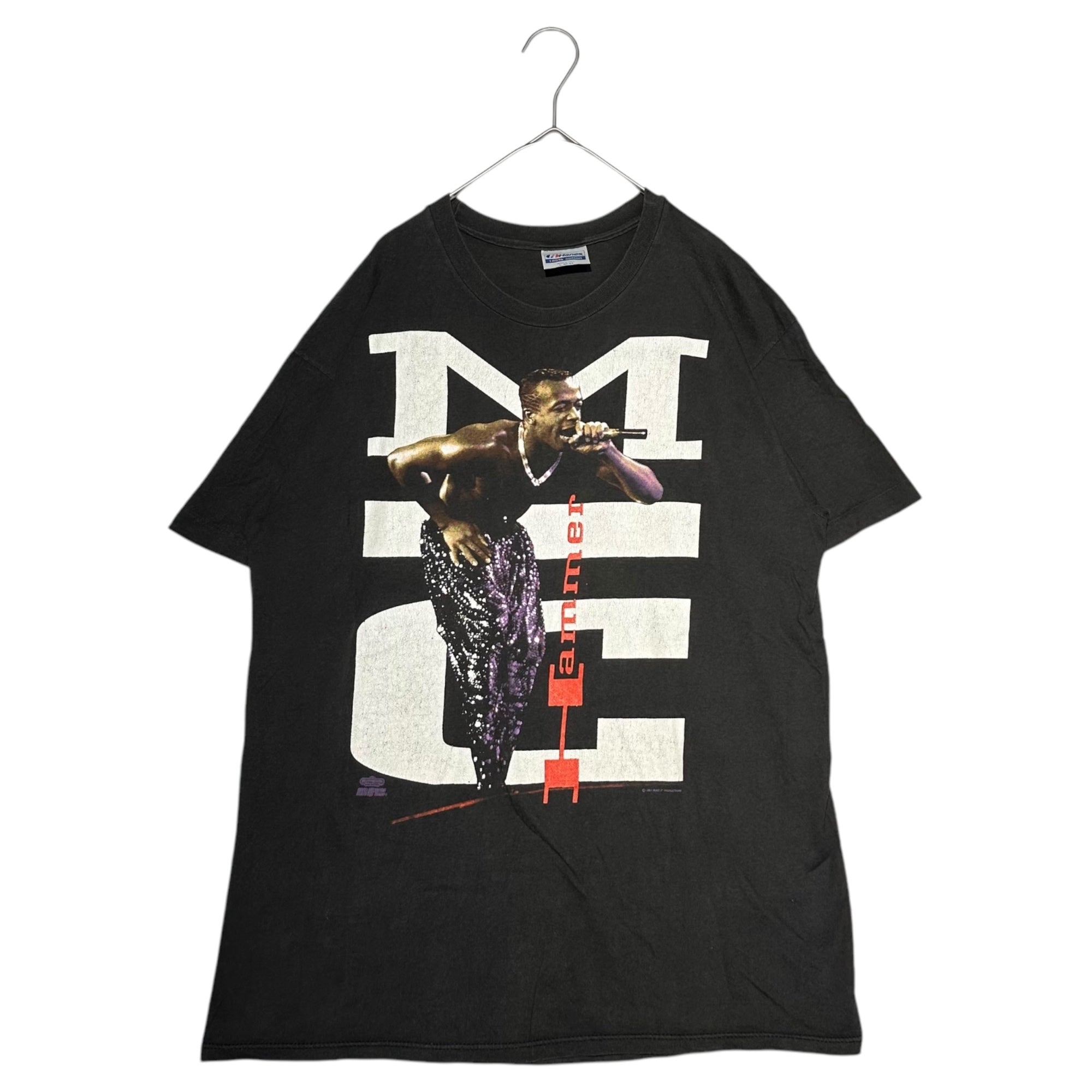 VINTAGE(ヴィンテージ) ©1991 "MC Hammer" Wembley Stadium Original Tour Tee エムシー ハマー ツアー ヴィンテージ Tシャツ L ブラック 90's 90年代 ヒップホップ USA製