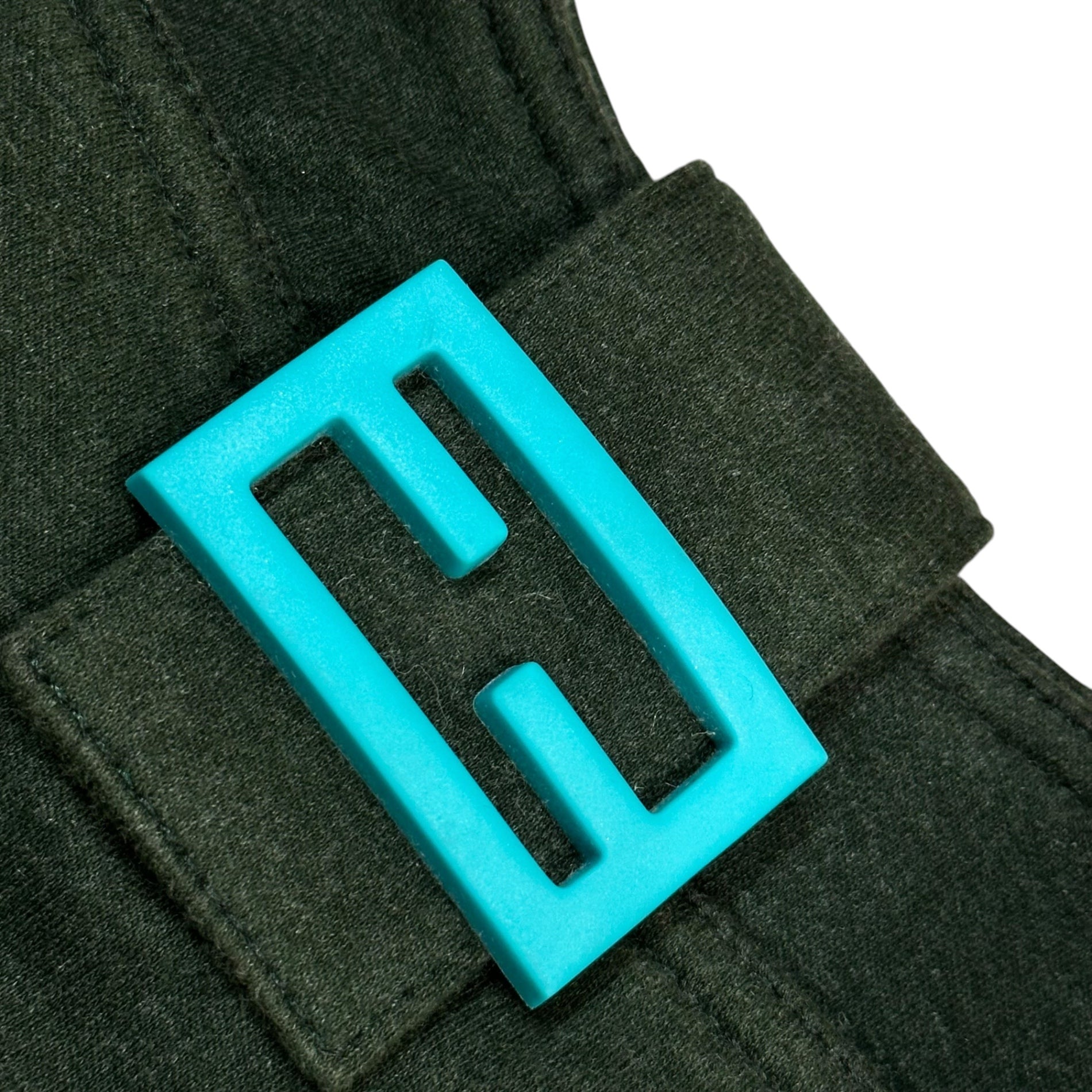 FENDI(フェンディ) 2000SS Jersey Mamma Baguette - Turquoise Clasp ジャージー マンマバケット 2343 26569 009 モスグリーン×ターコイズブルー 00's ワンショルダー ハンド