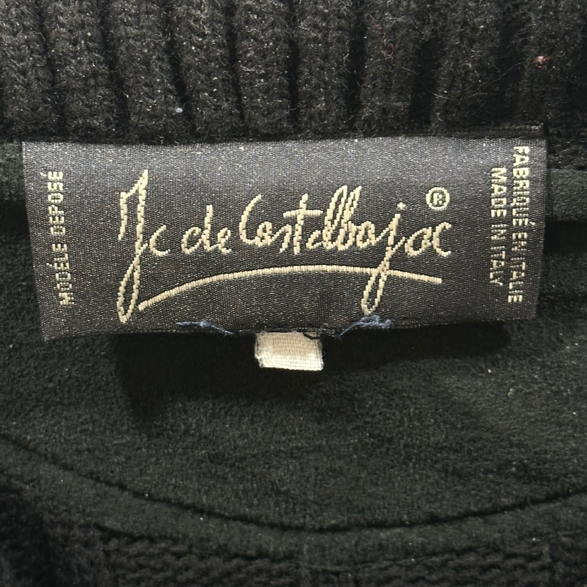 CASTELBAJAC(カステルバジャック) 1980's Diagonal-Zip Shoulder-Line Pullover Knit 80年代 斜め ジップ ショルダーライン プルオーバー ニット ブラック ヴィンテージ