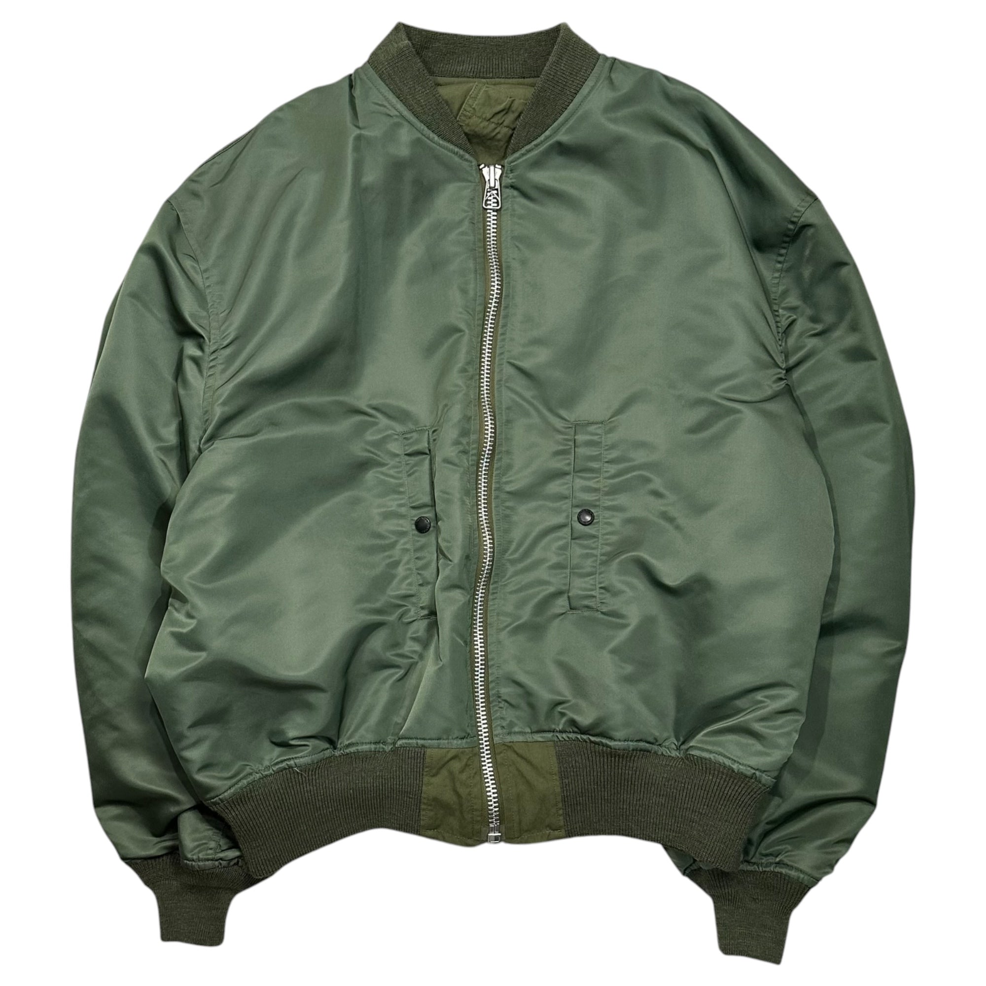 JUNYA WATANABE MAN×Rebuild by Needles(ジュンヤワタナベマン×リビルドバイニードルズ) 2025AW Co-branded Cotton-Nylon MA-1 Jacket 綿ナイロンMA-1ジャケット WP-J902 L カーキ AD2025 Wネーム
